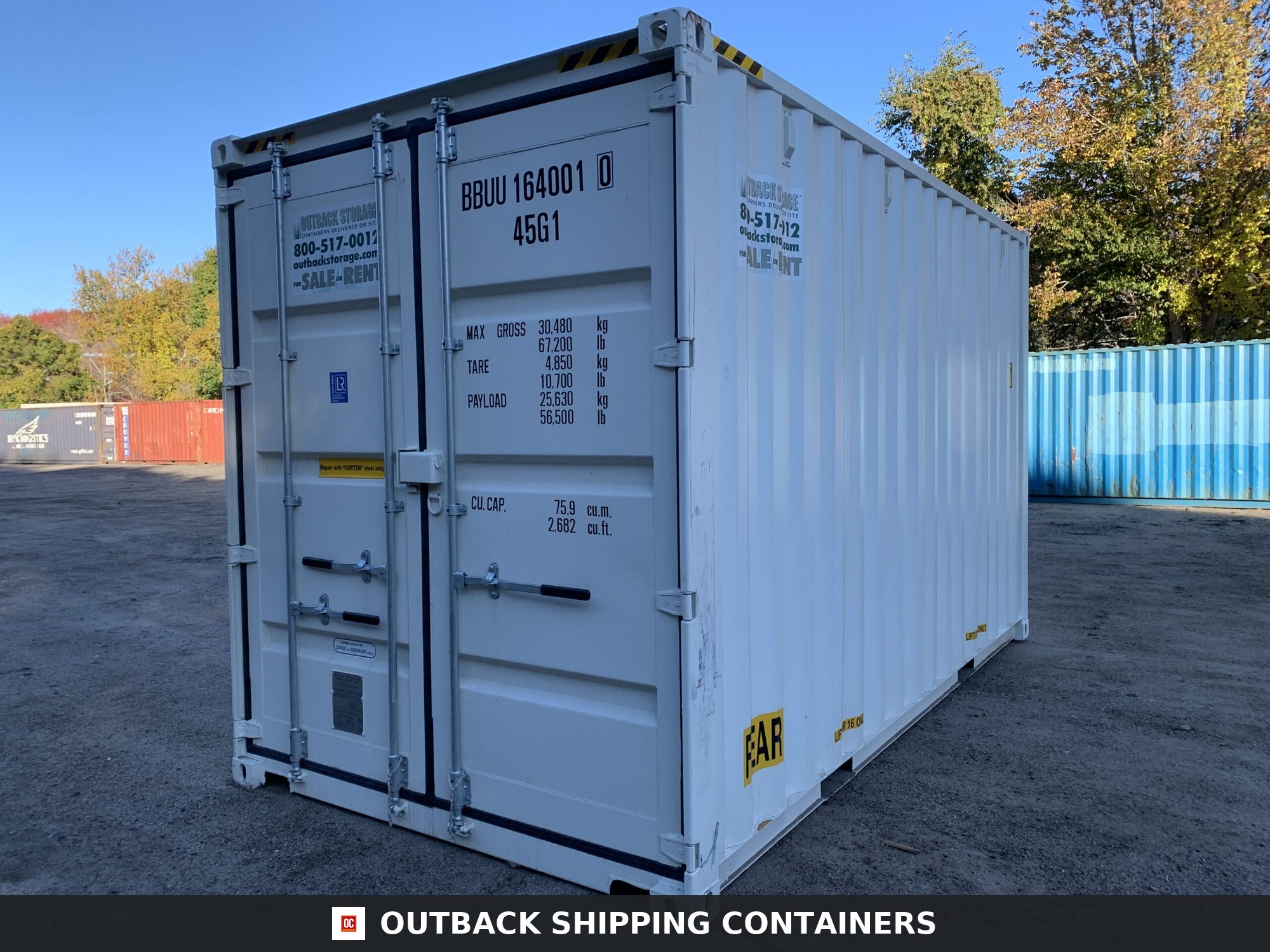 UNIQUE 16ft New High Cube Shipping / Storage Container for Sale — Roof and Structural Detail UNIQUE 16ft New High Cube Shipping / Storage Container – Wind & Watertight – White — 16ft — new (image 9 of 11)