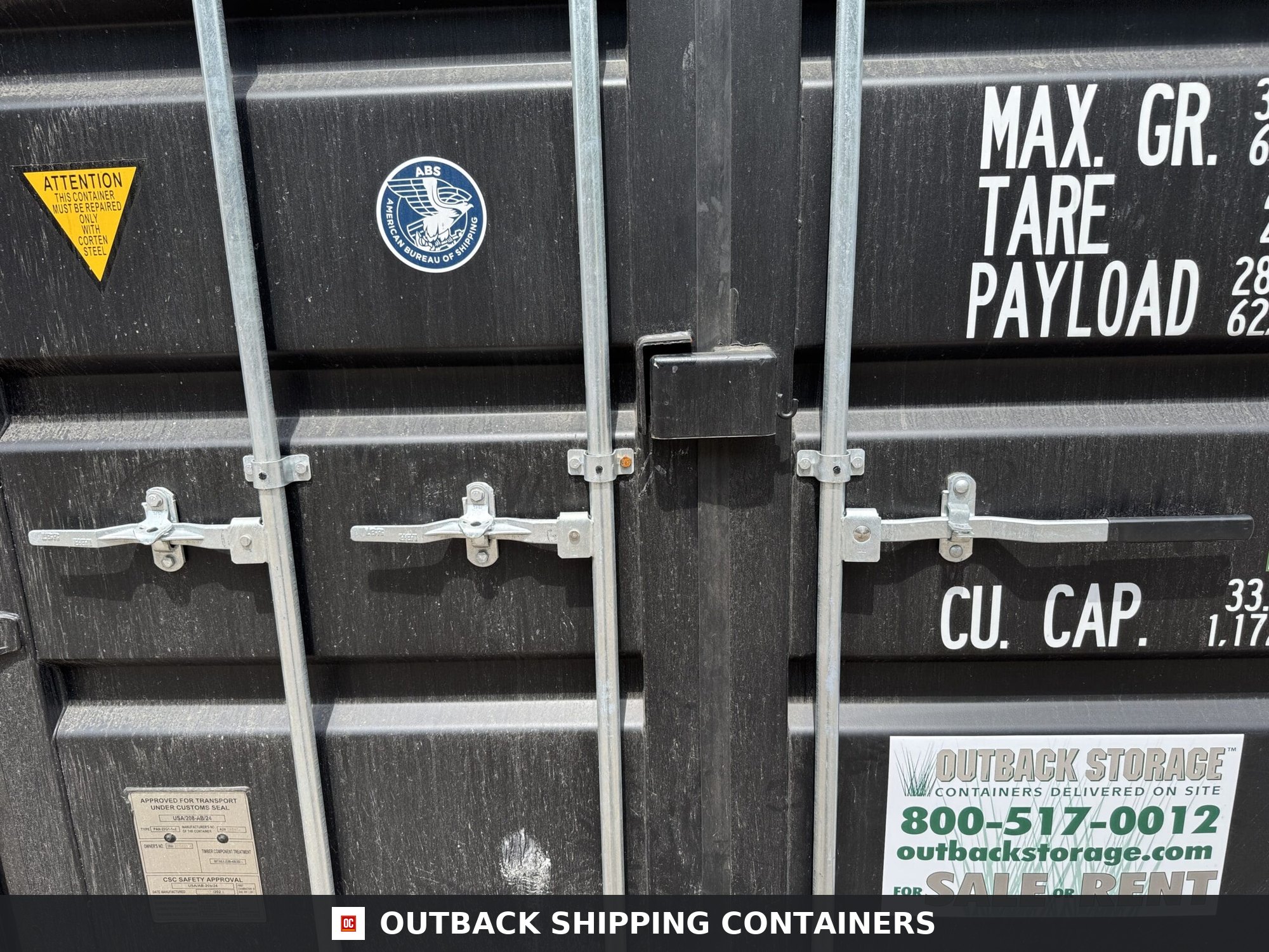 20ft New Shipping Container – Wind & Watertight – Black — 20ft — new (image 4 of 12)