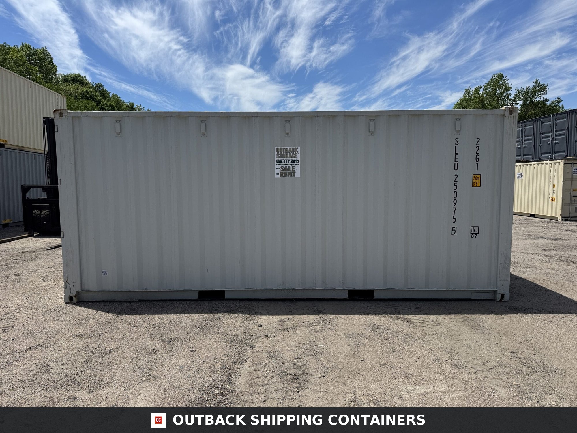 20ft New Shipping Container – Wind & Watertight – Gray — 20ft — new (image 8 of 12)