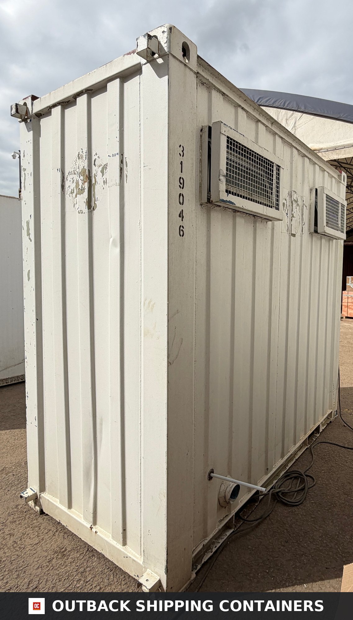 Double Toilet Block for Sale — Interior Detail | Outback Shipping Containers 2 3 Double Toilet Block — Male & Female WC — 8x5 Ft — Unrefurbished Portable Toilet Block — 1+1 Toilet Block — Blue/White - image 6