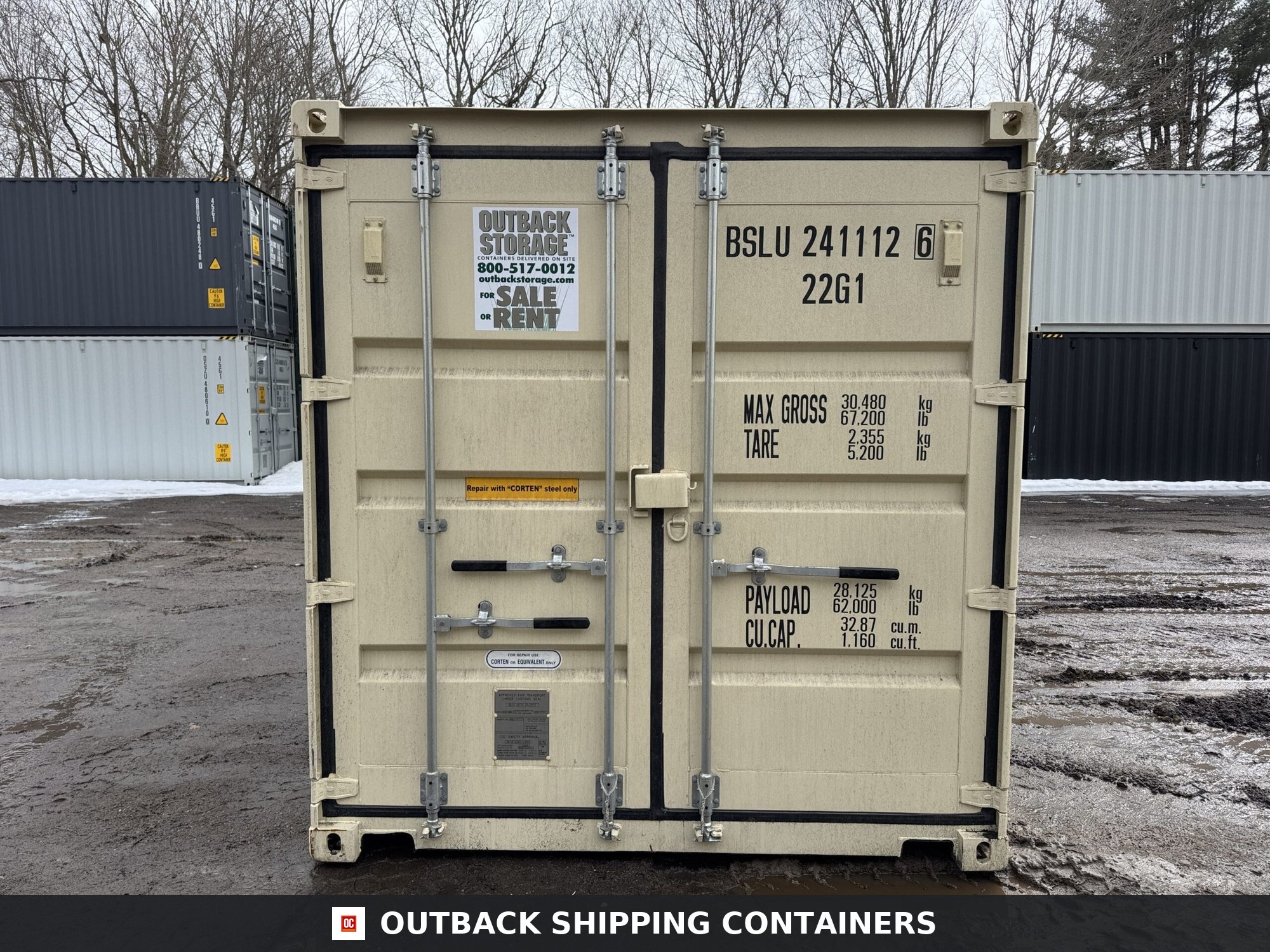 20ft New Shipping Container – Wind & Watertight – Beige — 20ft — new (image 3 of 12)