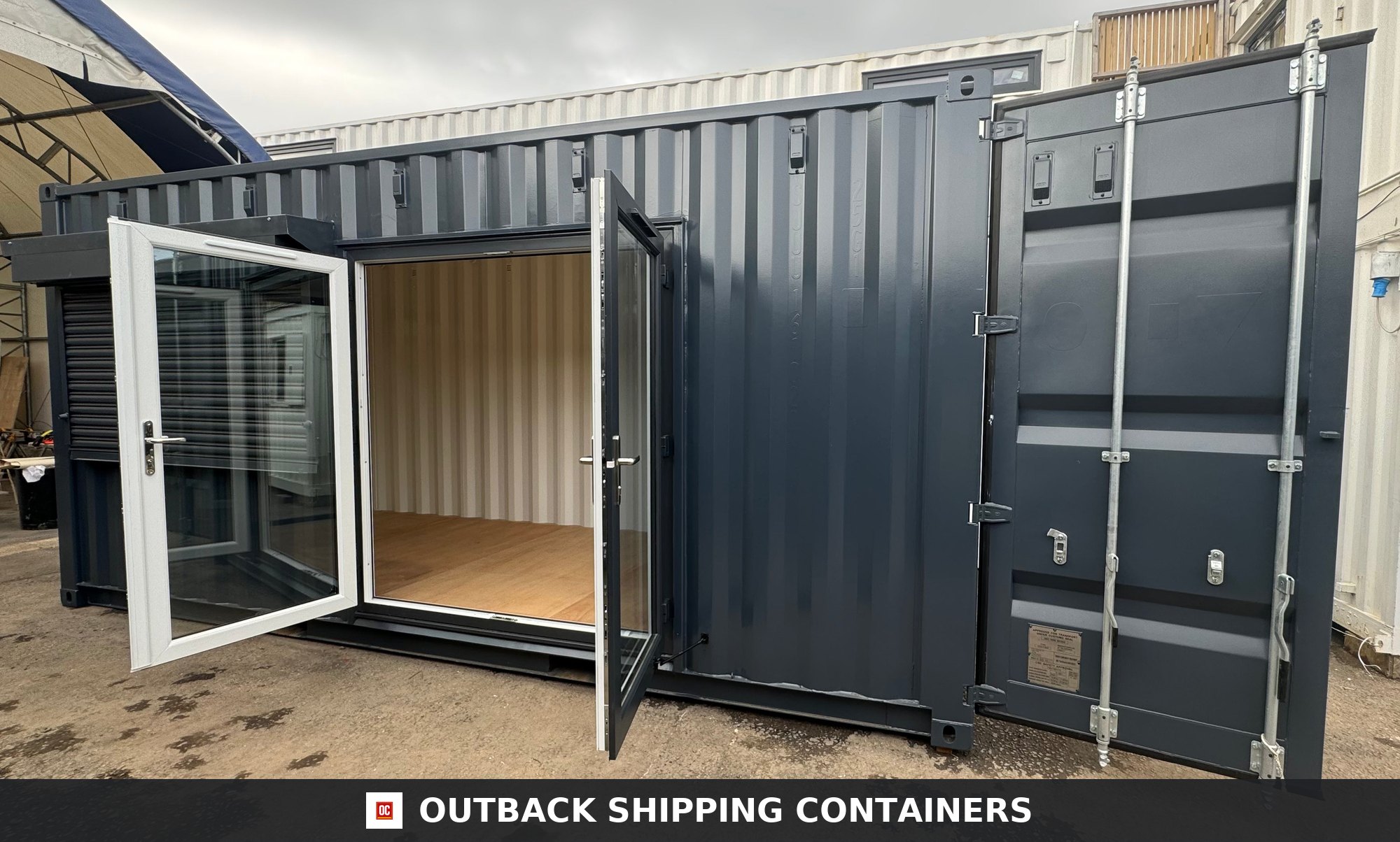 20x8ft CUSTOM SHIPPING CONTAINER CONVERSION for Sale — Roof and Structural Detail 2 3 4 CD-1191 20x8ft CUSTOM SHIPPING CONTAINER CONVERSION — Portable Build — angle 9