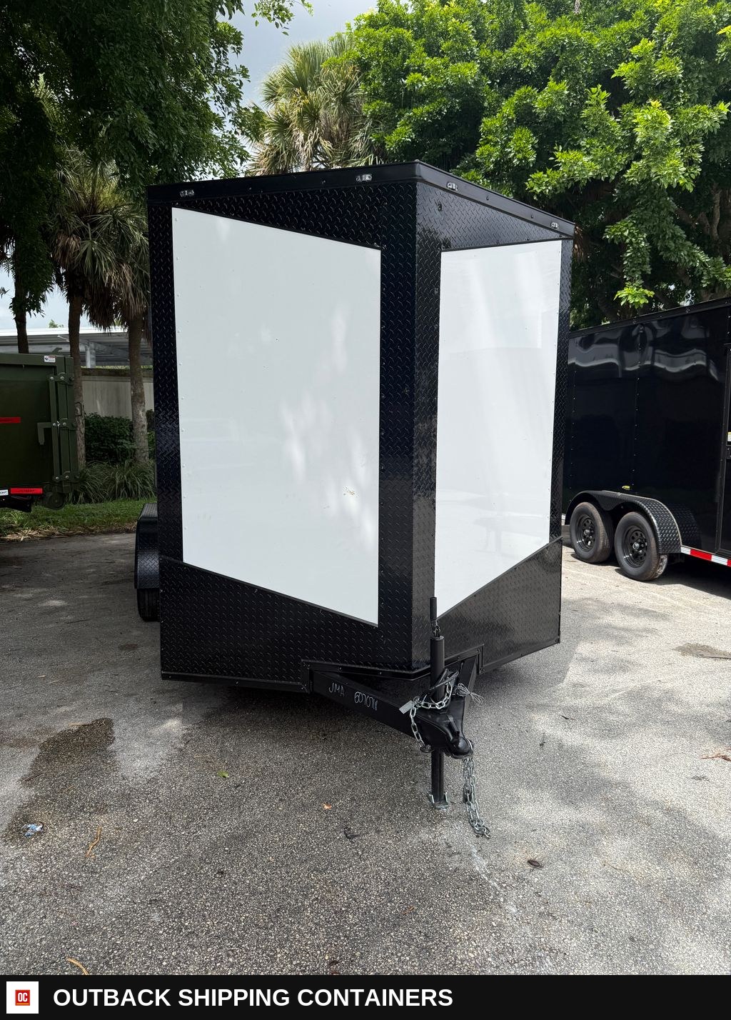 New 2027 Hook & Line 7 x 14 Enclosed Trailer 7k GVWR — Driver-Side Profile | Outback Shipping Containers New 2027 Hook & Line 7 x 14 Enclosed Trailer 7k GVWR for sale — driver-side profile