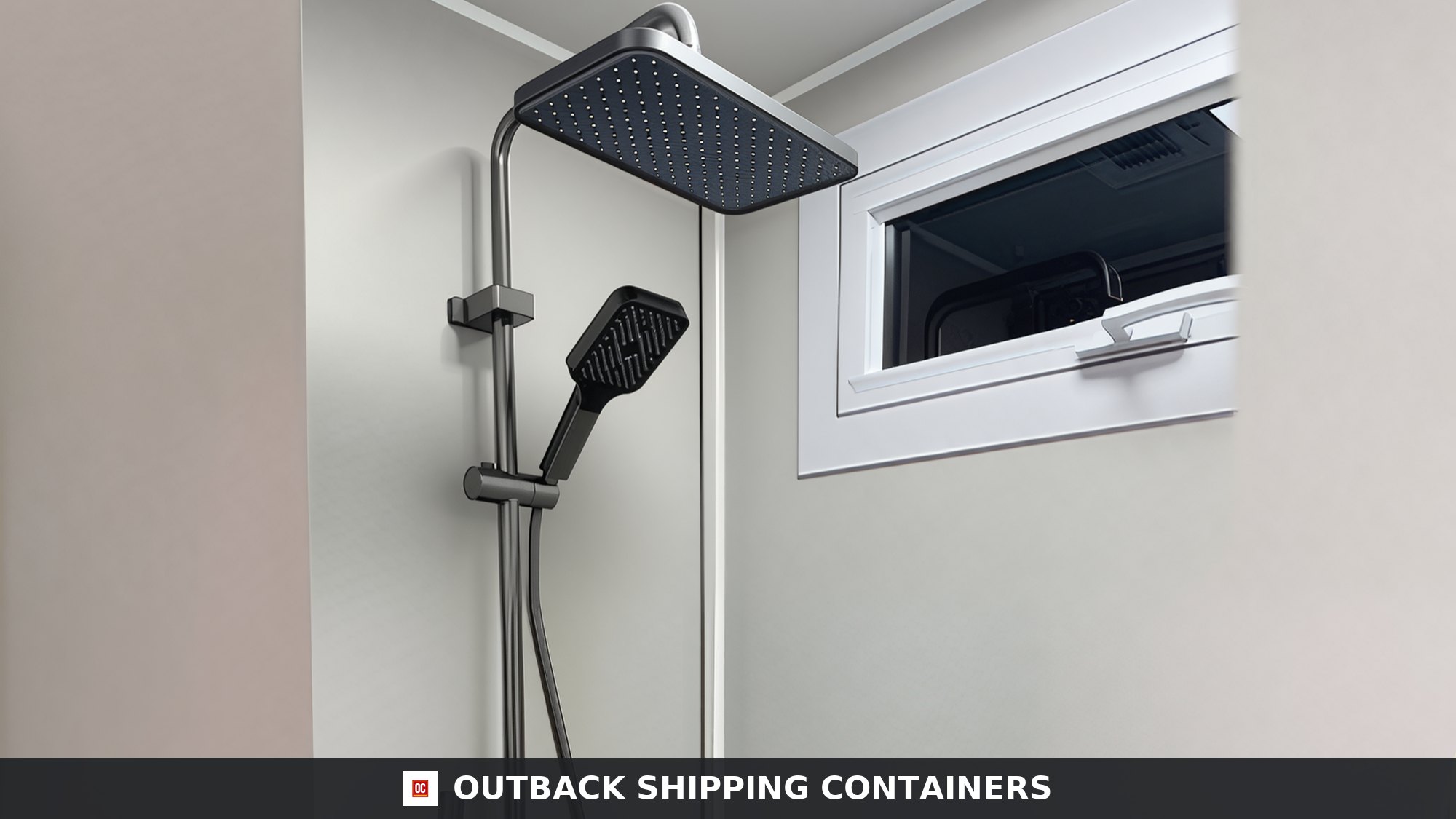 20FT Expandable 2 Bedroom Container Home for Sale — Bathroom Detail With Intelligent Mirror Cabinet | Outback Shipping Containers 20ft expandable 2 bedroom container home 385 sq ft — bathroom detail with intelligent mirror cabinet