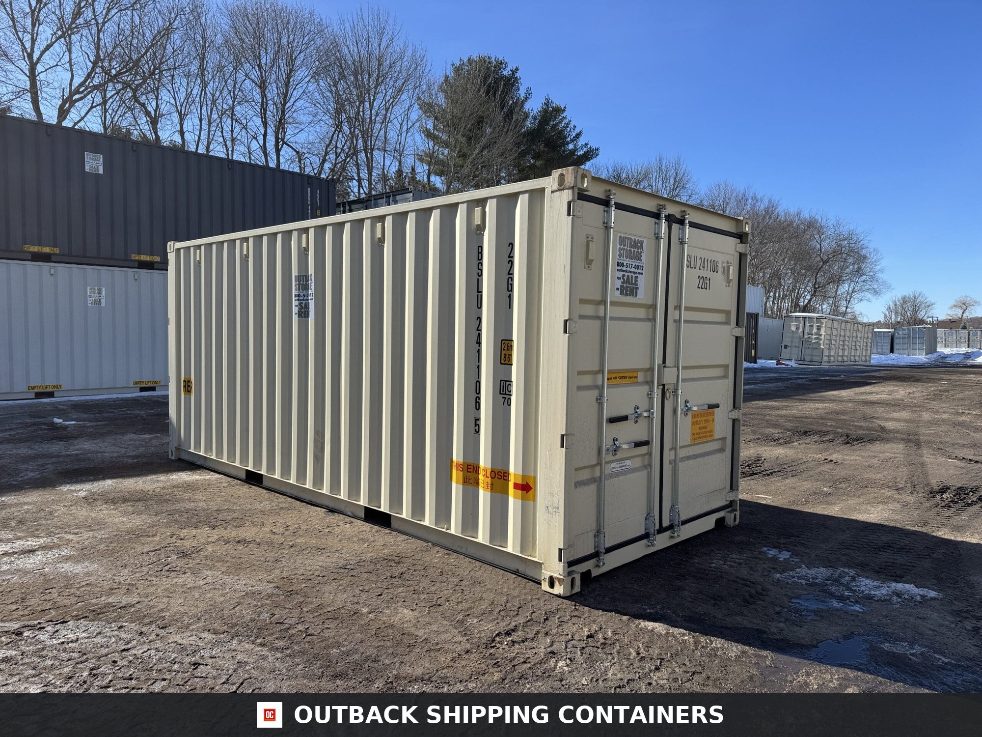 20ft New Shipping Container – Wind & Watertight – Beige — 20ft — new (image 10 of 12)