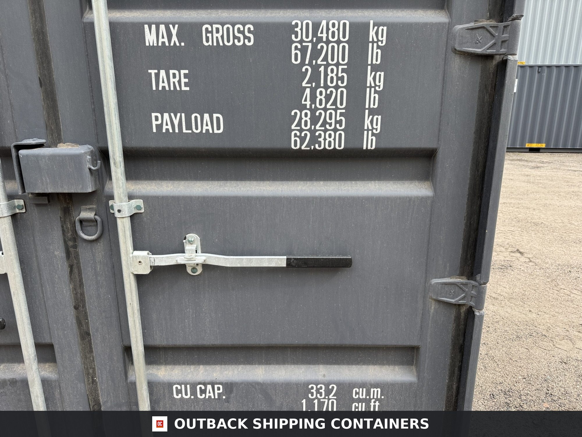 20ft New Shipping Container – Wind & Watertight – Gray — 20ft — new (image 4 of 12)