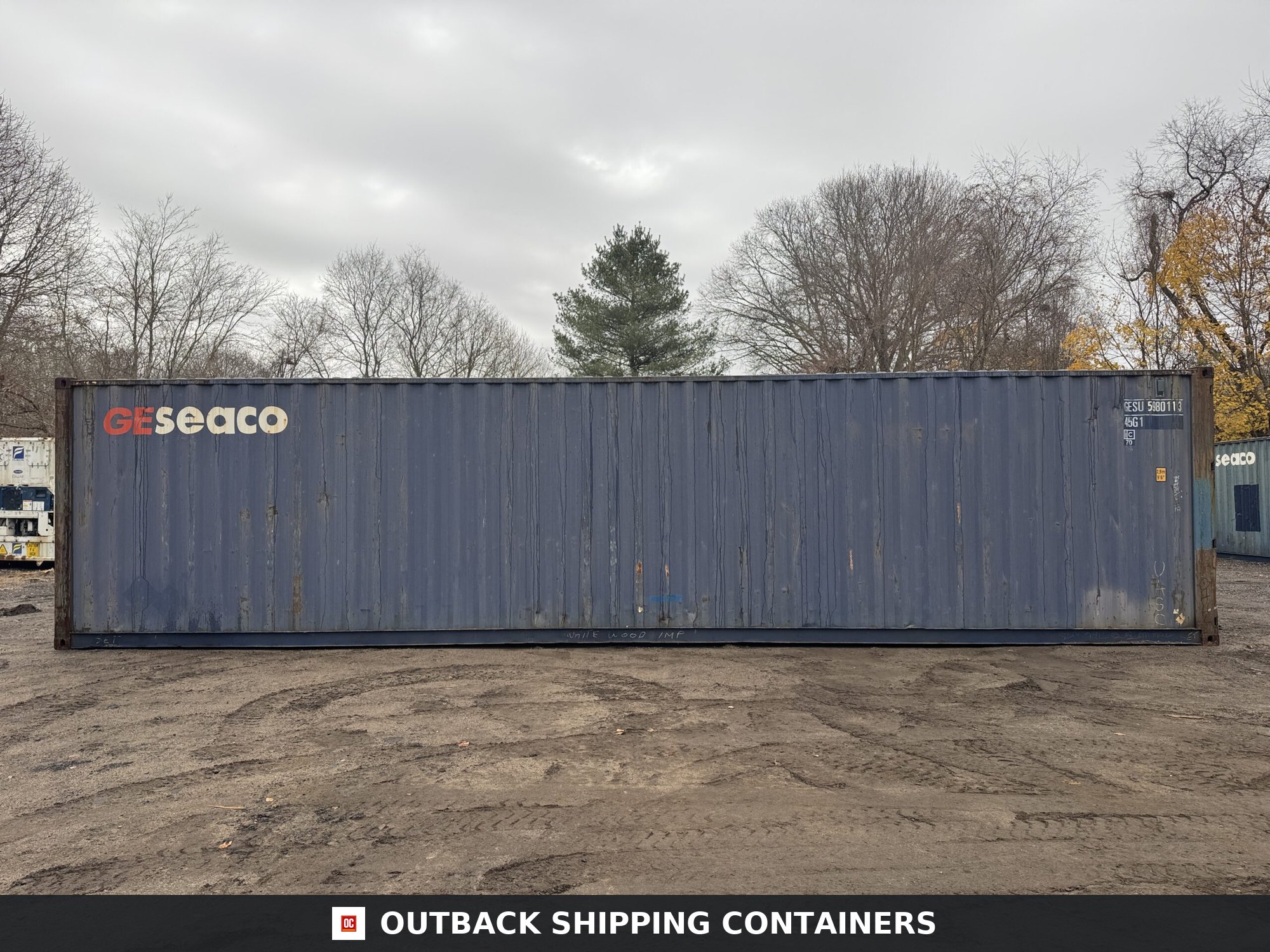 40ft Used High Cube Shipping Container for Sale — Window and Shutter Detail 2 3 4 5 40ft Used High Cube Shipping Container – Wind & Watertight – Blue — 40ft — used (image 8 of 12)
