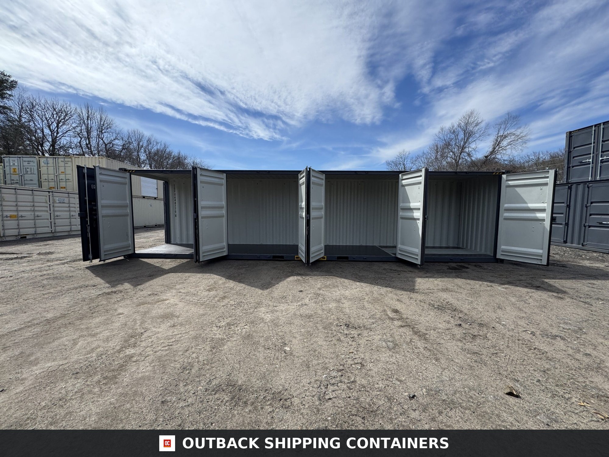 40ft New High Cube Shipping Container – Wind & Watertight – Dk Gray — 40ft — new (image 1 of 12)