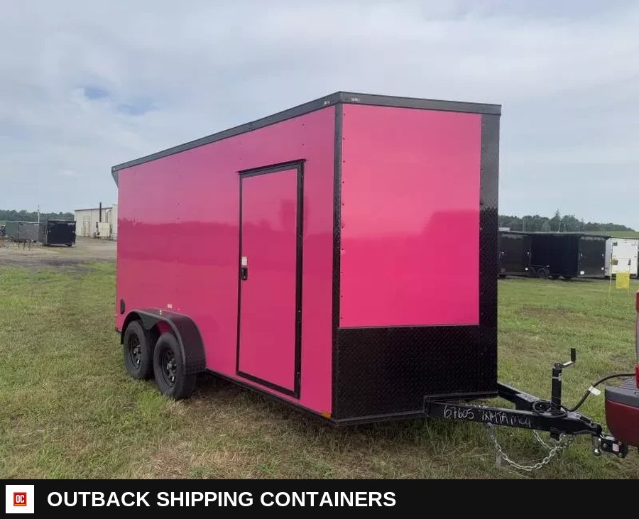 2026 Quality Cargo 7x14 Cargo / Enclosed Trailer — Stainless Prep And Counter Area | Outback Shipping Containers 2026 Quality Cargo 7x14 Cargo / Enclosed Trailer for sale — stainless prep and counter area