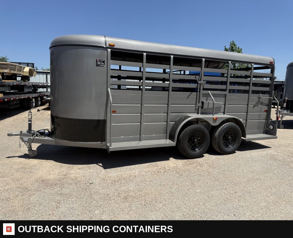 2026 WW AA 6x16 Livestock Stock Combo Trailer — Driver-Side Profile | Outback Shipping Containers 2026 WW AA 6x16 Livestock Stock Combo Trailer for sale — driver-side profile