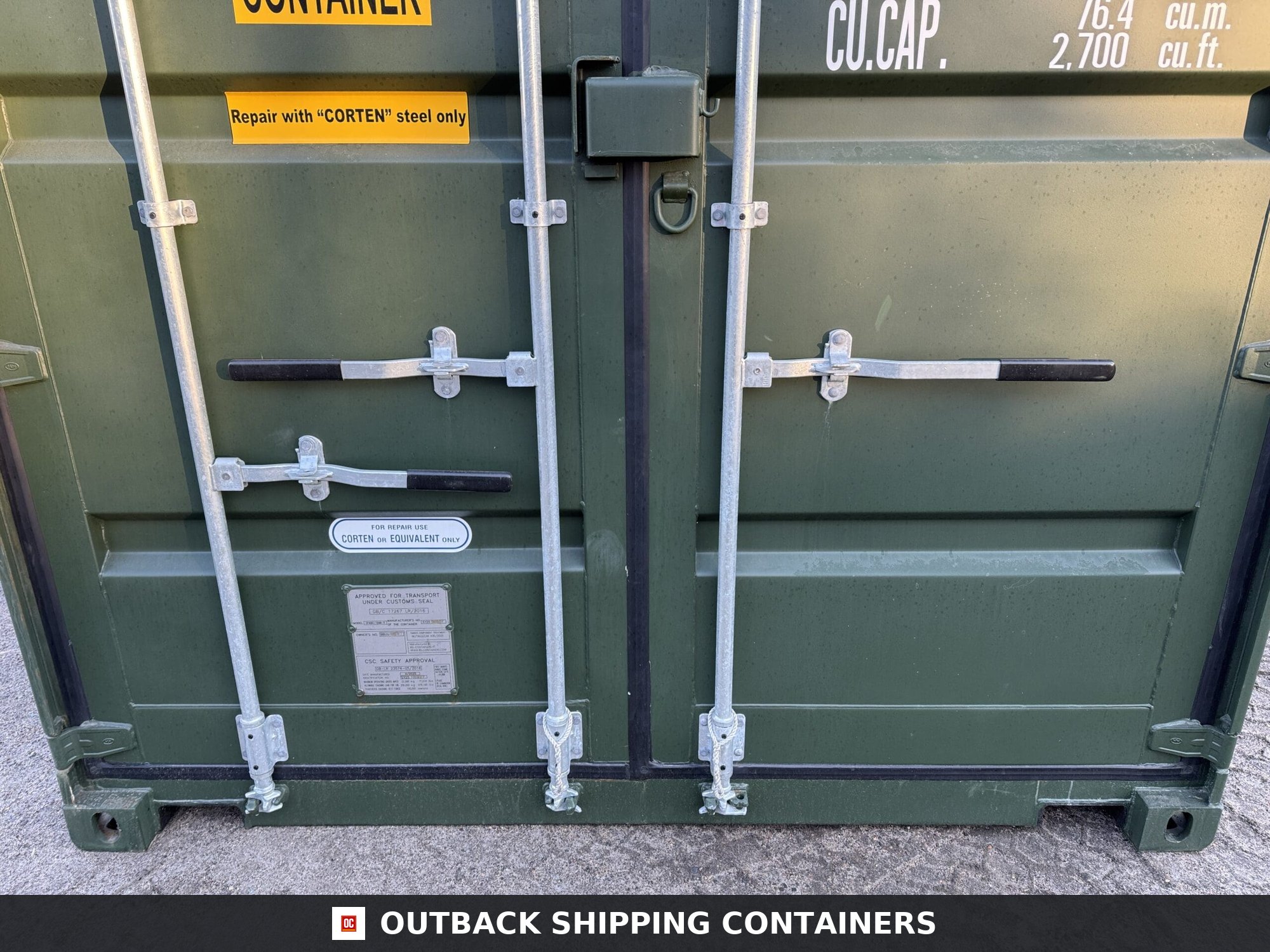 40ft New High Cube Shipping Container – Wind & Watertight – Green — 40ft — new (image 6 of 12)