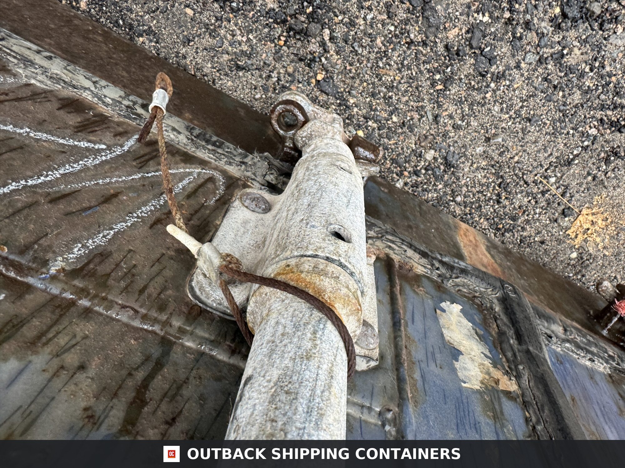 40ft Used High Cube Shipping Container — Three-Quarter Angle View | Outback Shipping Contain 5 40ft Used High Cube Shipping Container – Wind & Watertight – Blue — 40ft — used (image 3 of 12)
