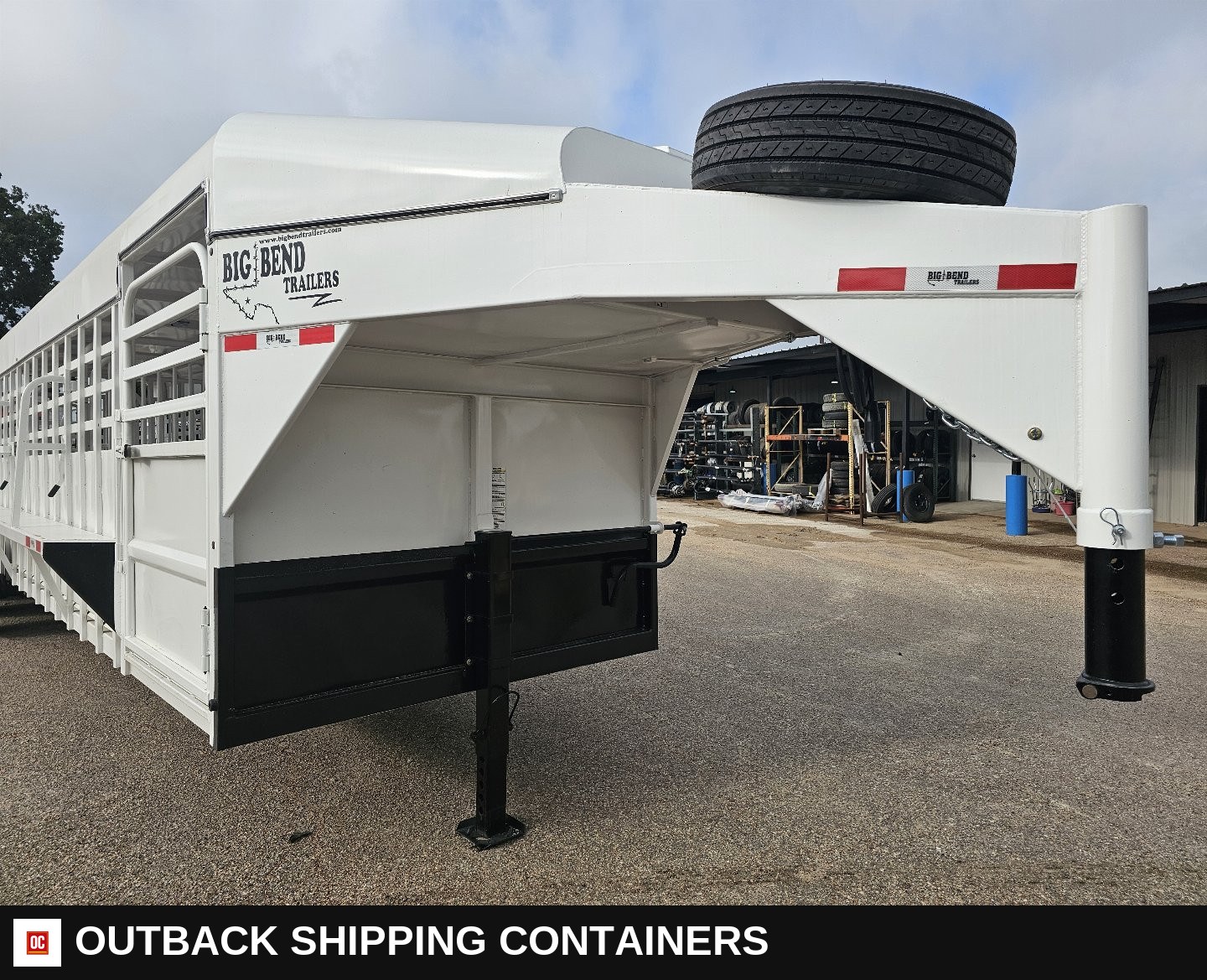 2025 Big Bend 6’8"X32' Stock / Stock Combo Trailer — Driver-Side Profile | Outback Shipping Containers 2025 Big Bend 6’8"X32' Stock / Stock Combo Trailer for sale — driver-side profile