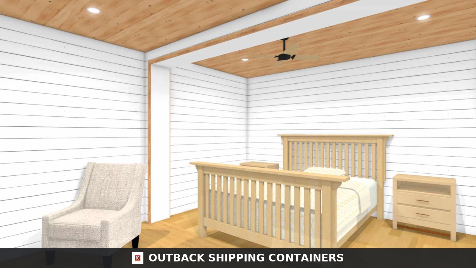 The Huntington 20ft for Sale — Roof and Structural Detail | Outback Shipping Containers The Huntington – Luxury Two Bedroom Shipping Container Home | Two 40ft + One 20ft Container Home — 20ft — new (image 9 of 12)