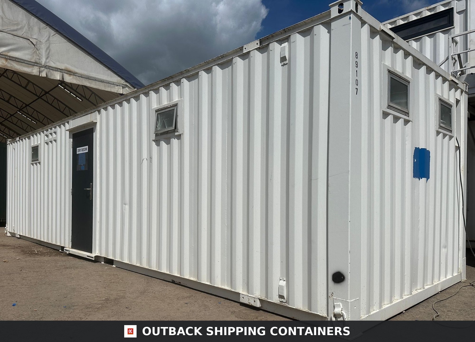 32x10ft for Sale — Door and Entry Detail | Outback Shipping Containers 32x10ft — Drying Room / Changing Room — Building Site Accommodation — Portable Anti-Vandal - image 6