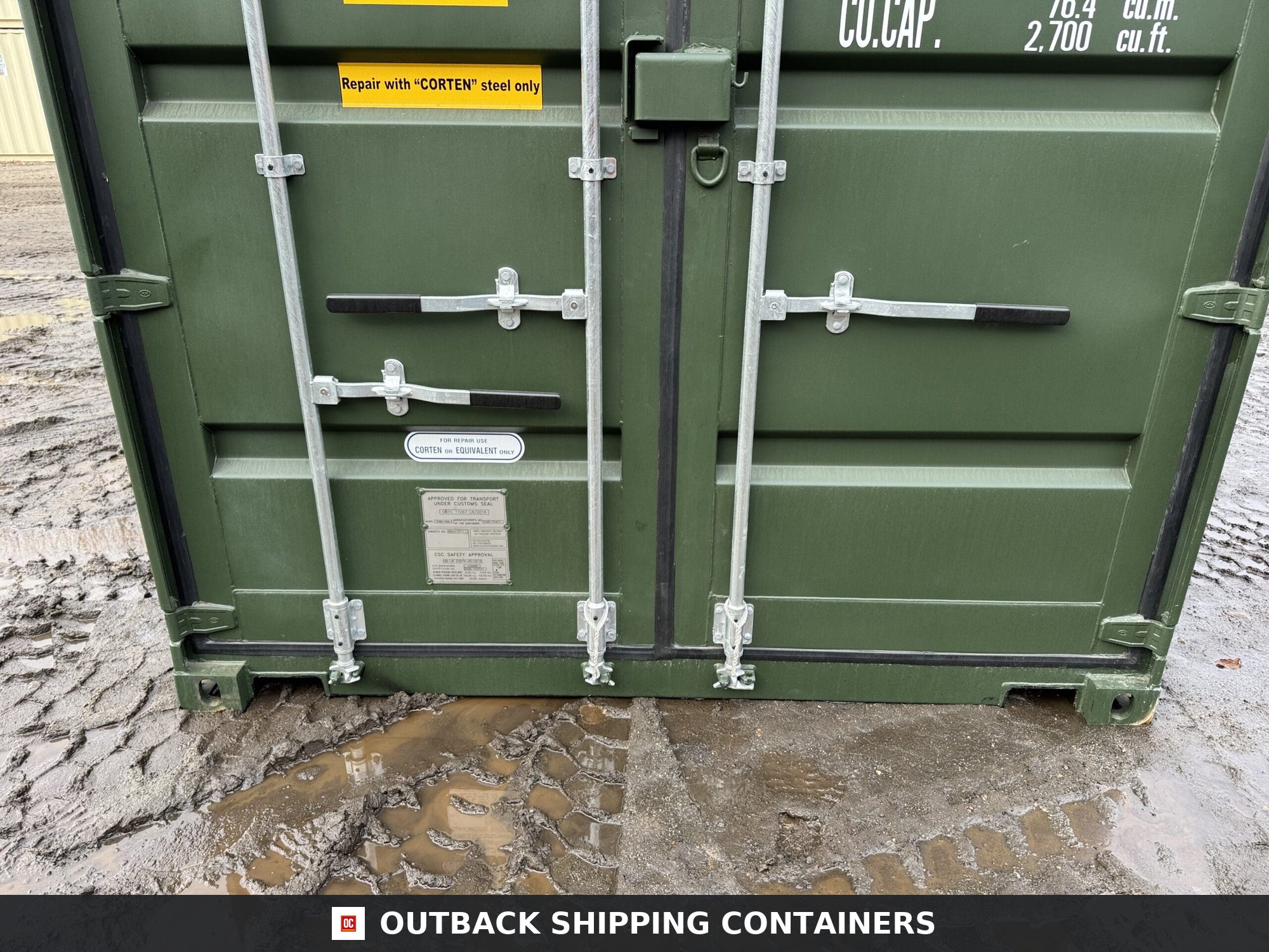 40ft New High Cube Shipping Container – Wind & Watertight – Green — 40ft — new (image 6 of 12)