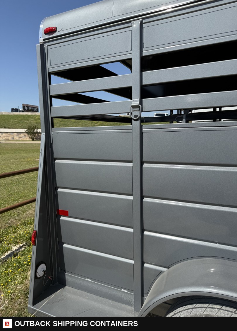2026 WW WRANGLER 6X16 3 HORSE Livestock Stock Combo Trailer — Interior Floor And Walls | Outback Shipping Containers 2026 WW WRANGLER 6X16 3 HORSE Livestock Stock Combo Trailer for sale — interior floor and walls