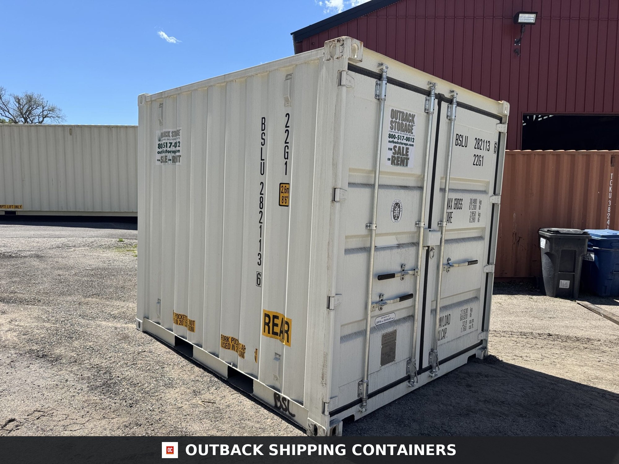 10ft New Shipping / Storage Container – Wind & Watertight – White — 10ft — new (image 1 of 10)