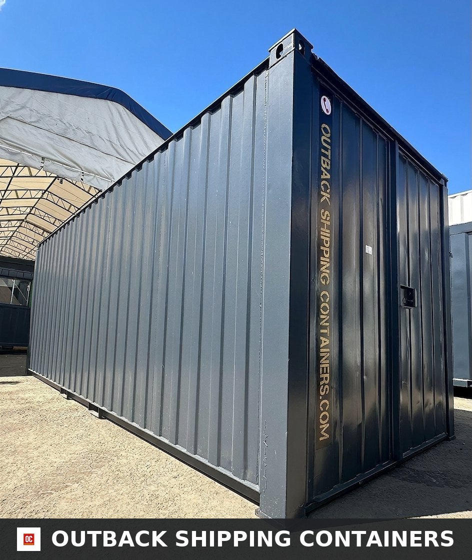 21ft x 8ft Anti-Vandal Secure Store — Three-Quarter Angle View | Outback Shipping Containers 21ft x 8ft Anti-Vandal Secure Store — Portable Storage Container — gallery view 3
