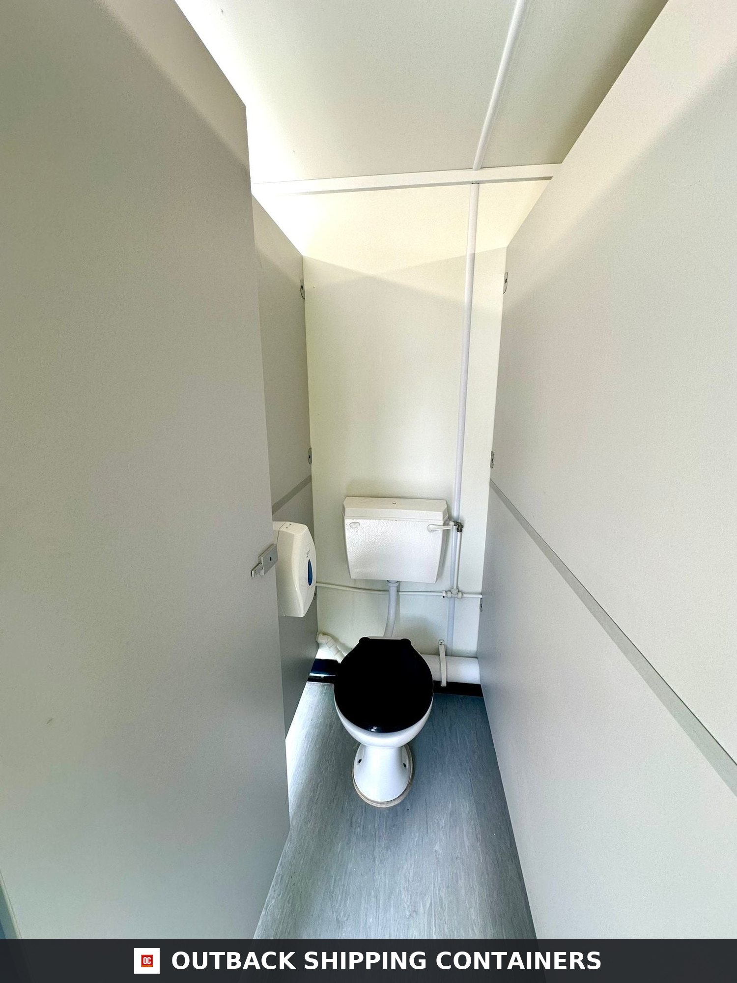 3+1 Toilet Block for Sale — Door and Entry Detail | Outback Shipping Containers 2 3 4 3+1 Toilet Block — 16 x 9 ft Anti-Vandal — Portable Toilet Block — No 1114 — product gallery image 7 of 12