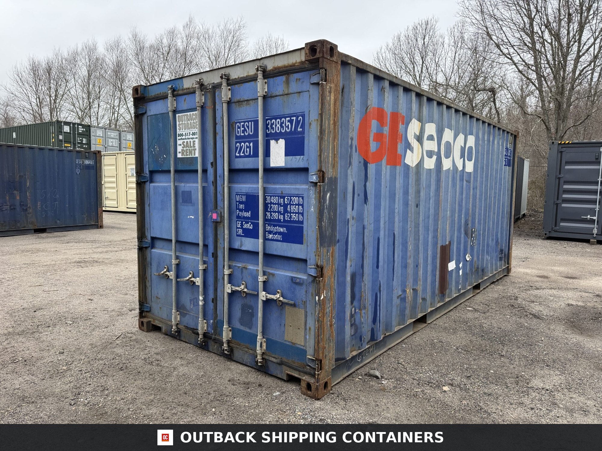 20ft Used Shipping Container – Wind & Watertight – Blue — 20ft — used (image 6 of 12)