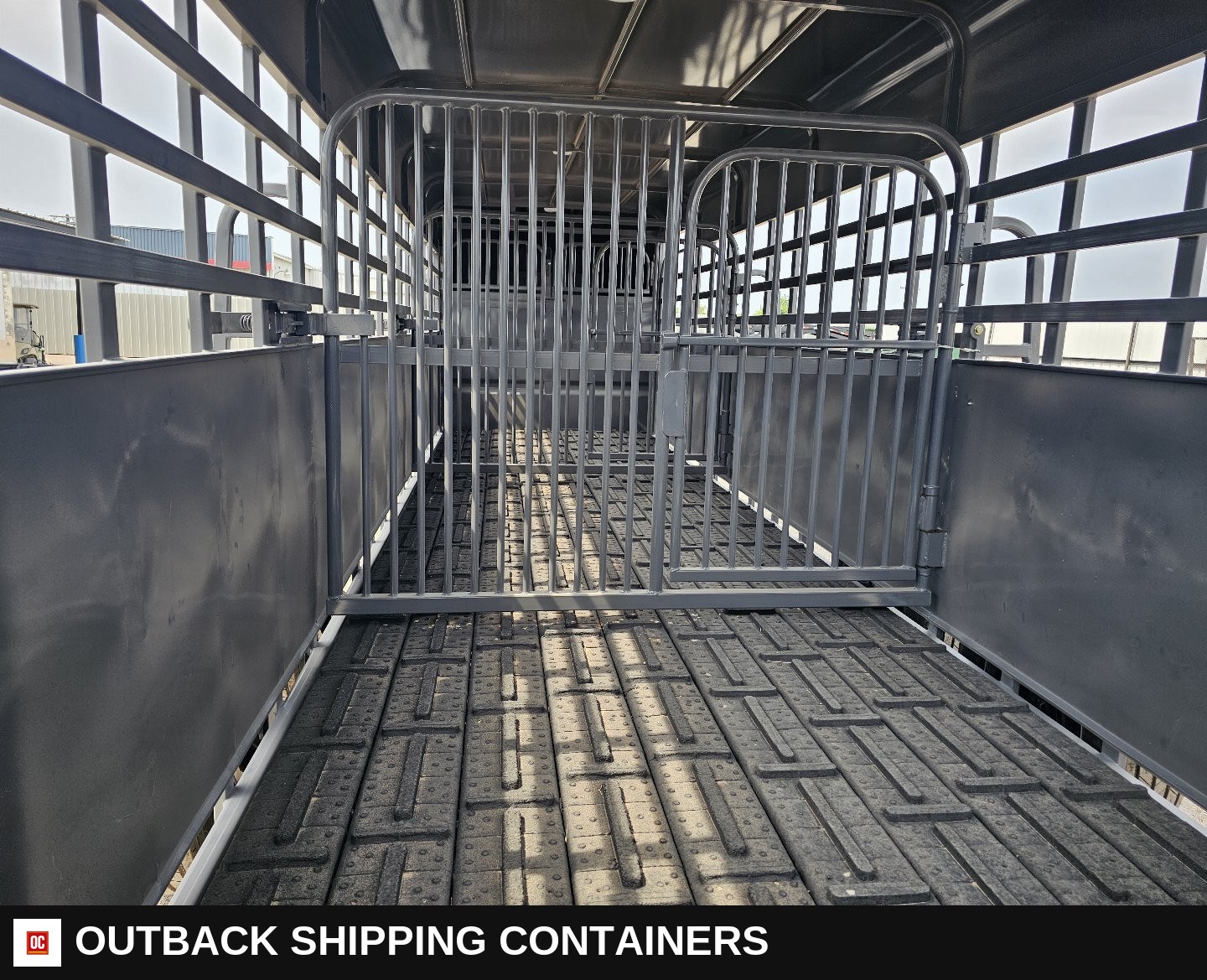 2025 Big Bend 6’8"X24' Stock / Stock Combo Trailer — Center Divider Gate | Outback Shipping Containers 2025 Big Bend 6’8"X24' Stock / Stock Combo Trailer for sale — center divider gate