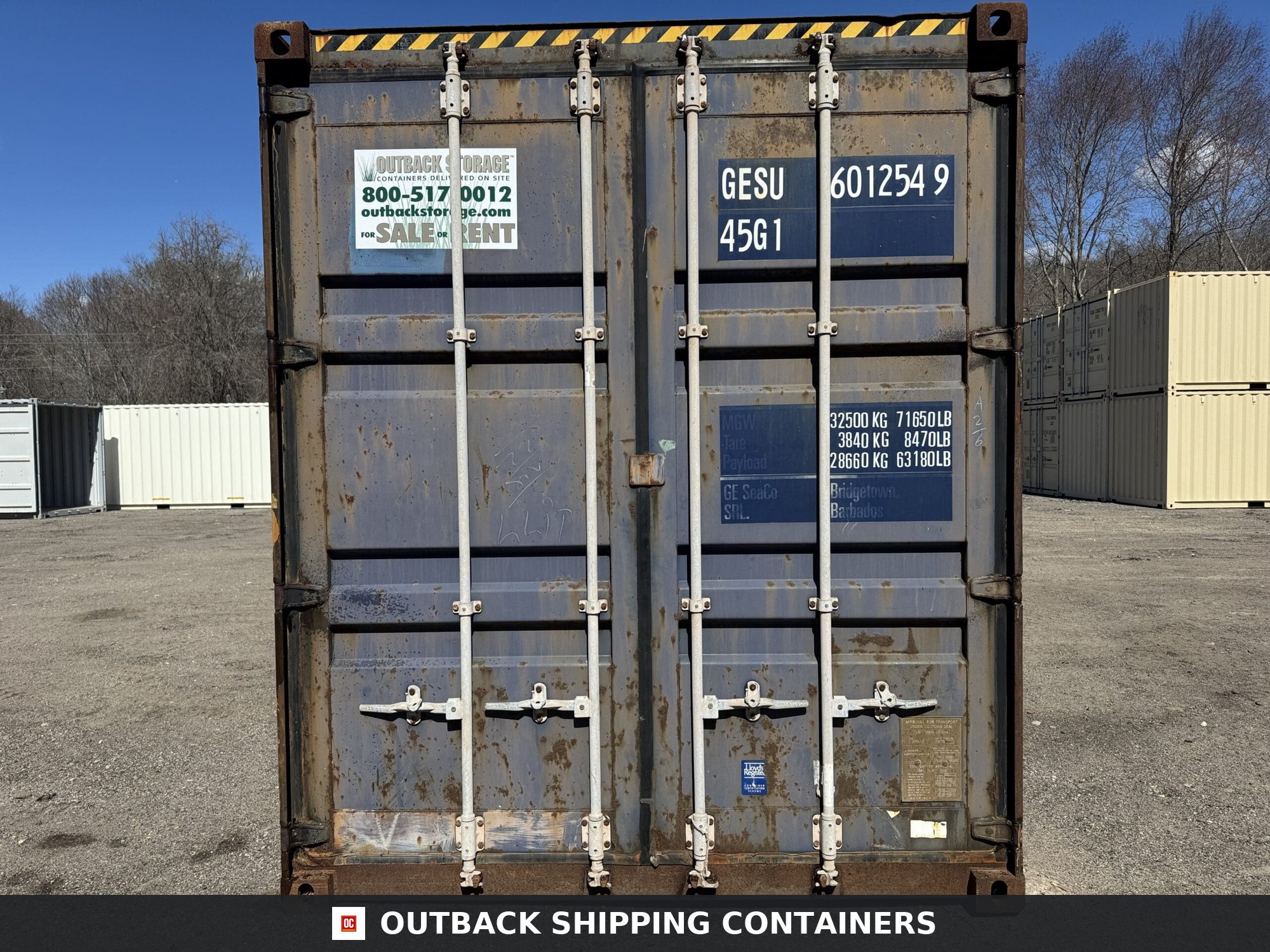 40ft Used High Cube Shipping Container – Wind & Watertight – Blue — 40ft — used (image 3 of 12)