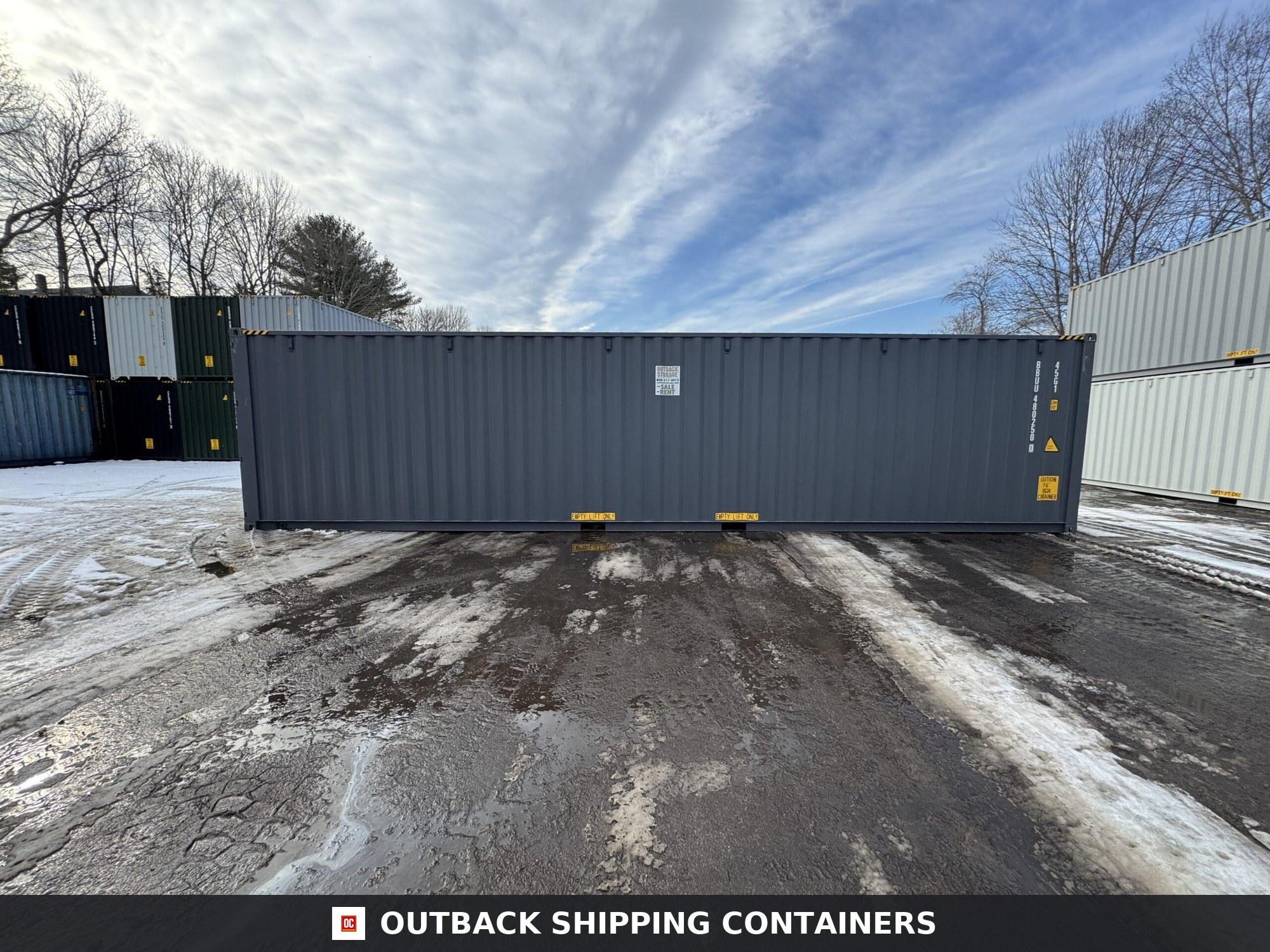 40ft New High Cube Shipping Container – Wind & Watertight – Gray — 40ft — new (image 9 of 12)