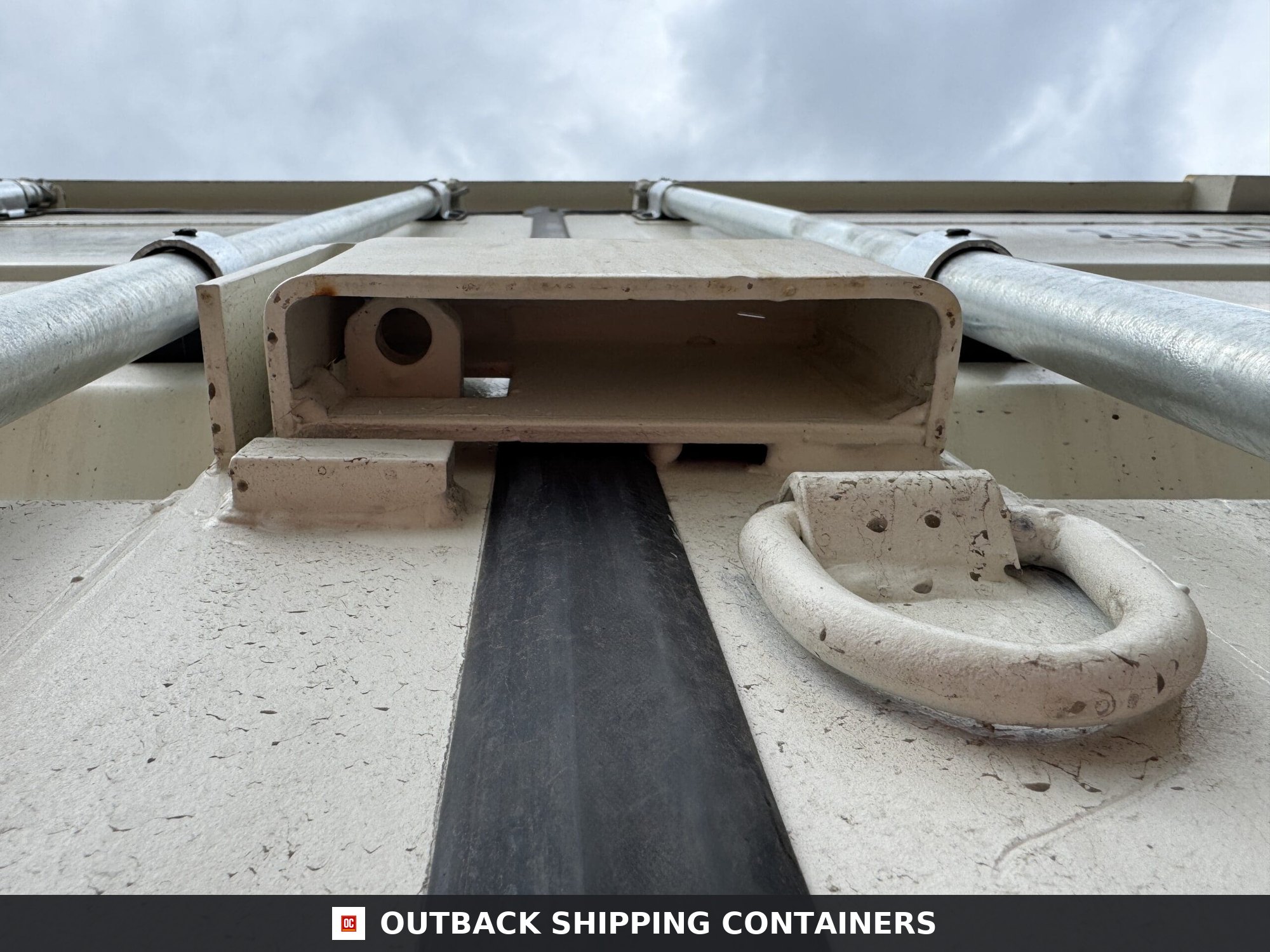 10ft New Shipping / Storage Container for Sale — Interior Detail | Outback Shipping Containers 10ft New Shipping / Storage Container – Wind & Watertight – White — 10ft — new (image 6 of 10)
