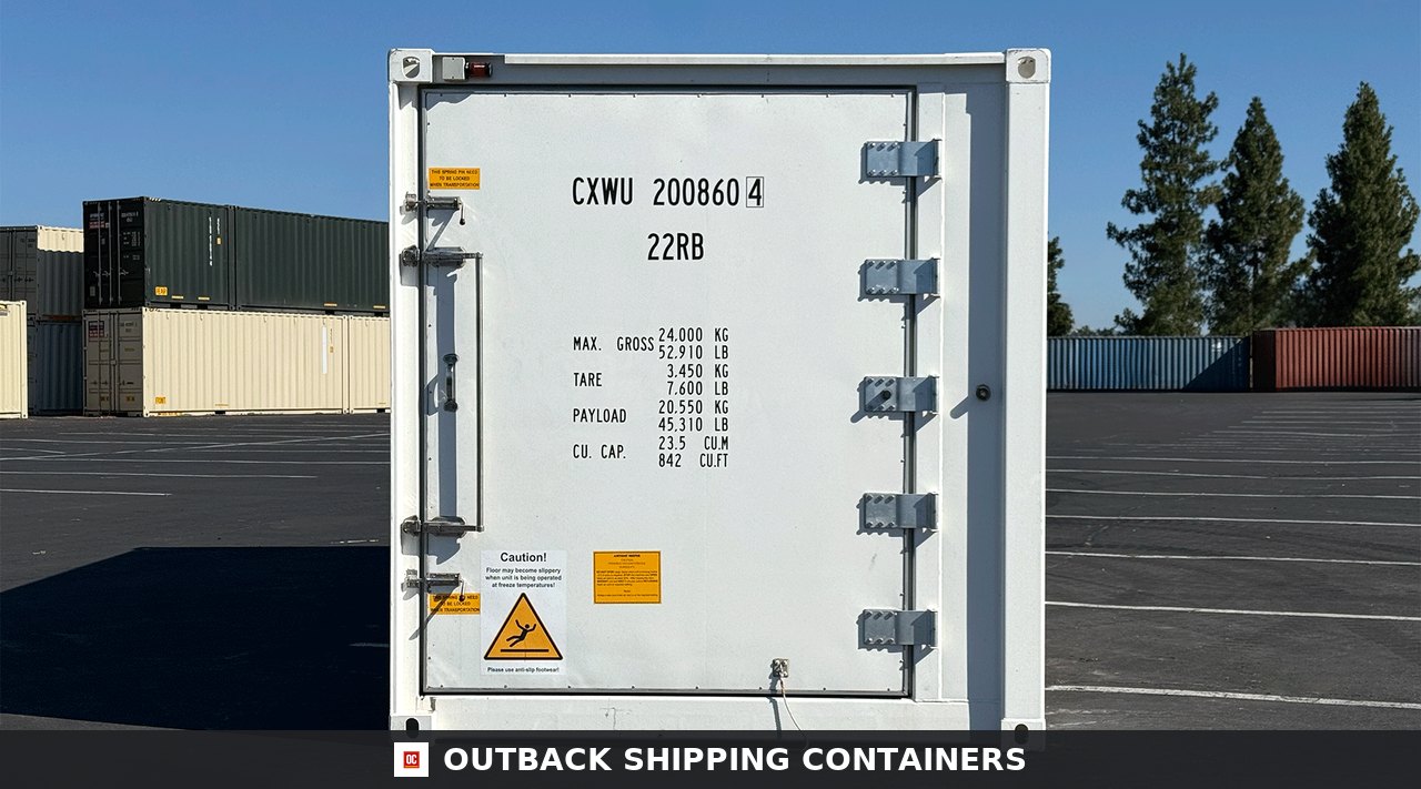 20ft Blast Freezer Container -40°F to 70°F for Sale — Three-Quarter Angle View 20ft Blast Freezer Container -40°F to 70°F