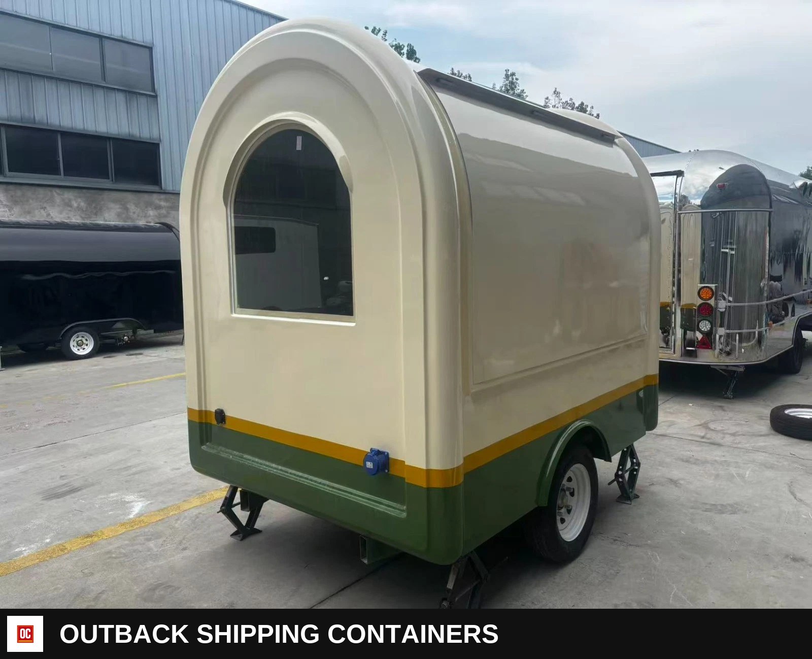 Mobile Catering Food Trailer Single Axle Dual Hatch Coffee Street Food — Undercarriage, Axles And Suspension | Outback Shipping Containers Mobile Catering Food Trailer Single Axle Dual Hatch Coffee Street Food for sale — undercarriage, axles and suspension