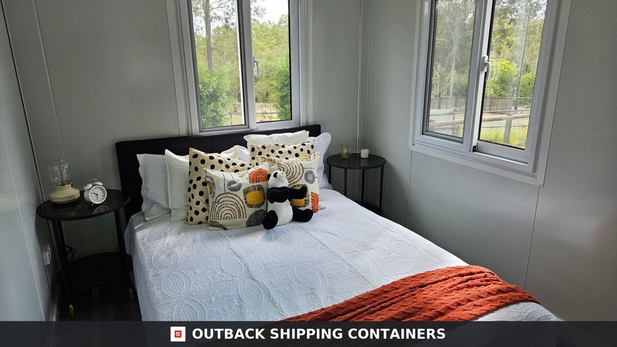 20FT Expandable 2 Bedroom Container Home for Sale — Living And Dining Area Interior With Natural Light | Outback Shipping Containers 20ft expandable 2 bedroom container home 385 sq ft — living and dining area interior with natural light