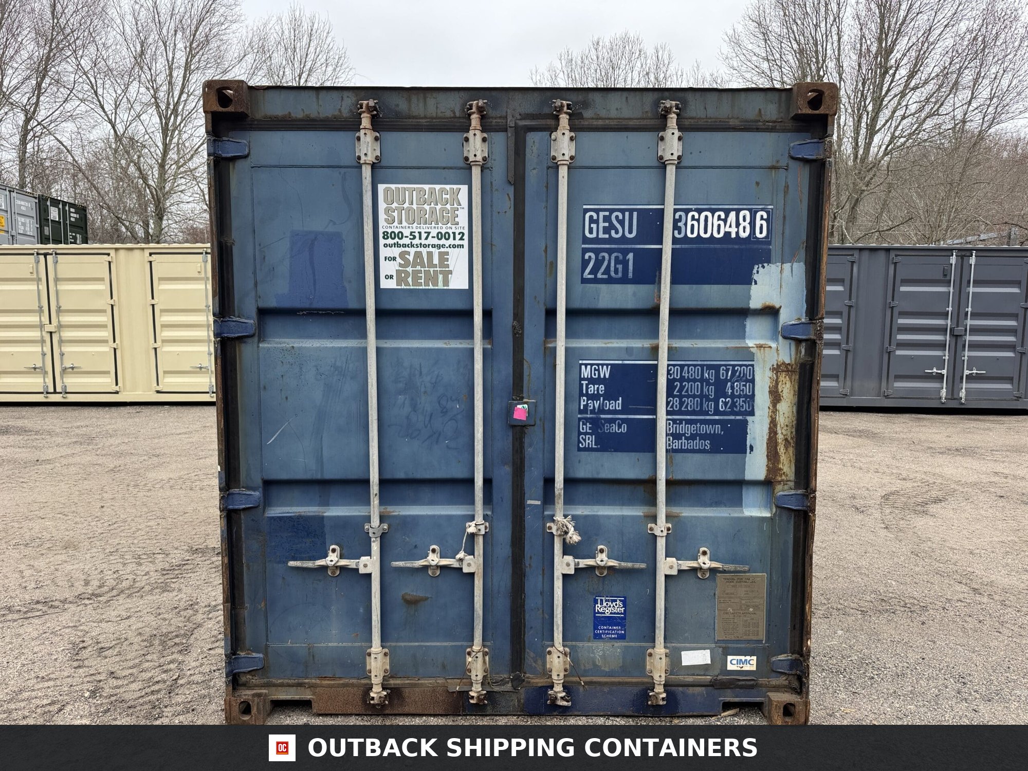 20ft Used Shipping Container – Wind & Watertight – Blue — 20ft — used (image 3 of 12)