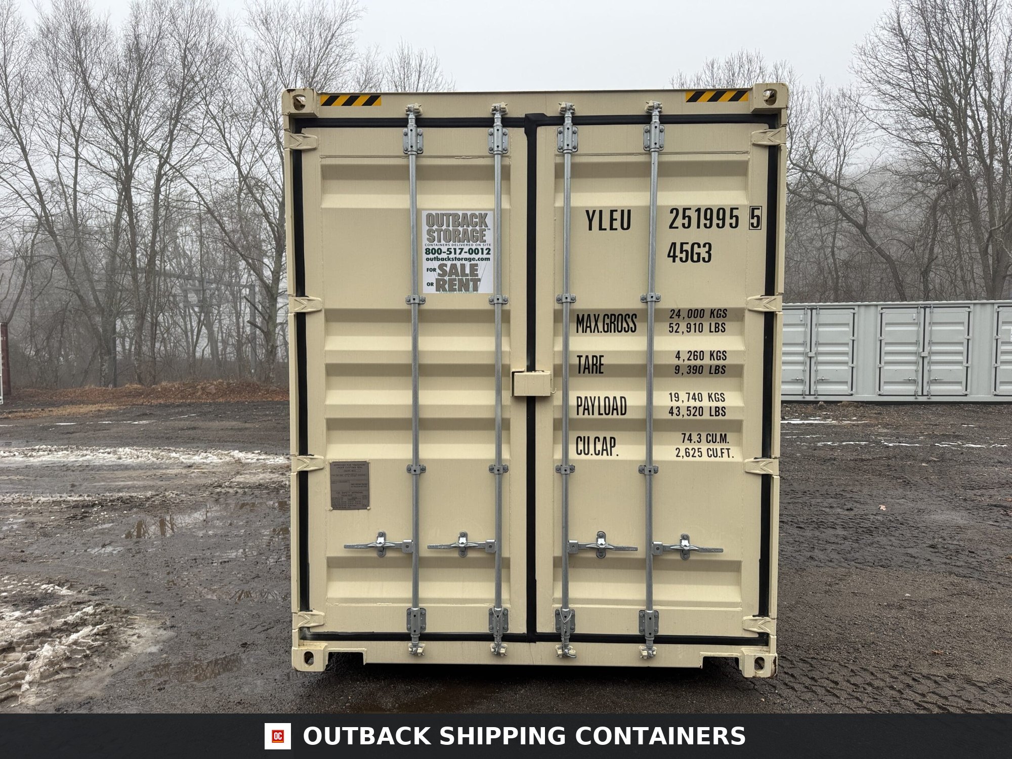 40ft New High Cube Shipping Container – Wind & Watertight – Beige — 40ft — new (image 3 of 12)