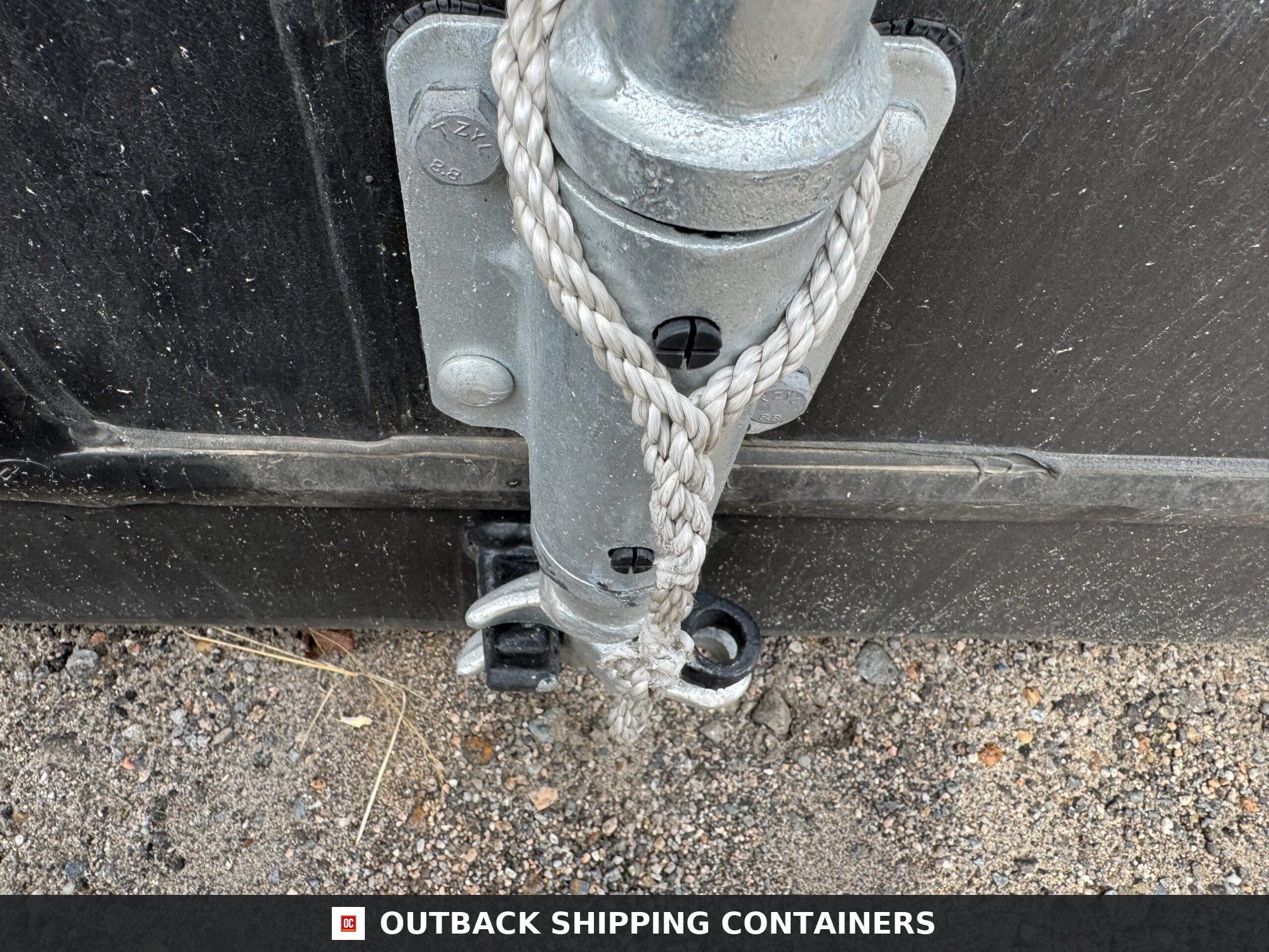 20ft New High Cube Shipping Container — Door and Entry Detail | Outback Shipping Containers 8 20ft New High Cube Shipping Container – Wind & Watertight – Black — 20ft — new (image 7 of 12)