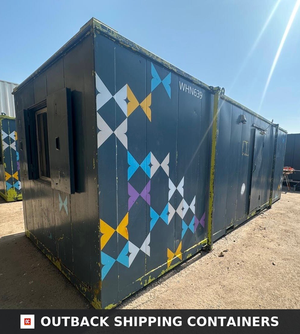 24x9ft for Sale — Three-Quarter Angle View | Outback Shipping Containers 24x9ft — Office / Canteen — Building Site Accommodation — Portable Anti-Vandal - image 3