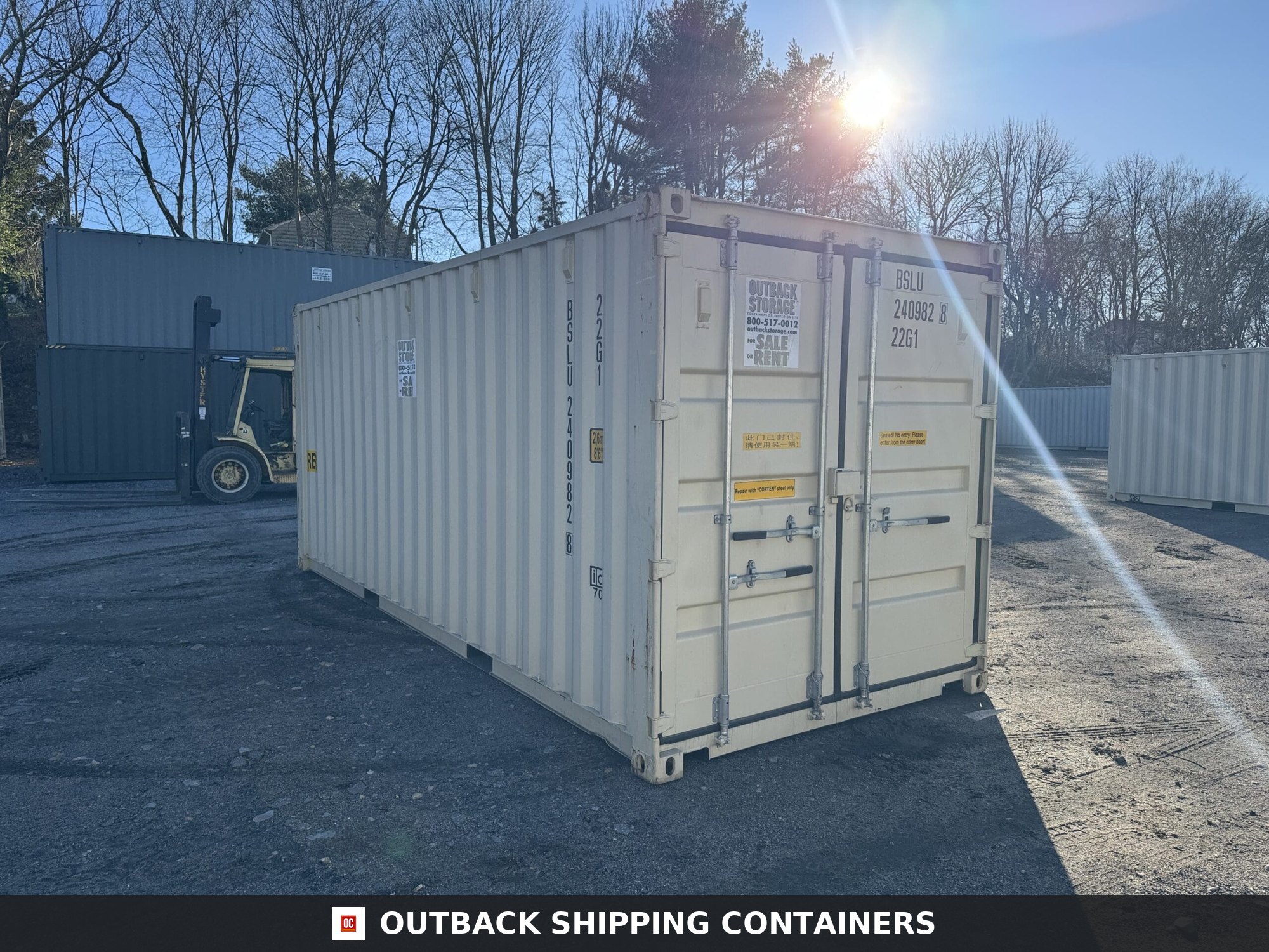 20ft New Shipping Container – Wind & Watertight – Beige — 20ft — new (image 10 of 12)