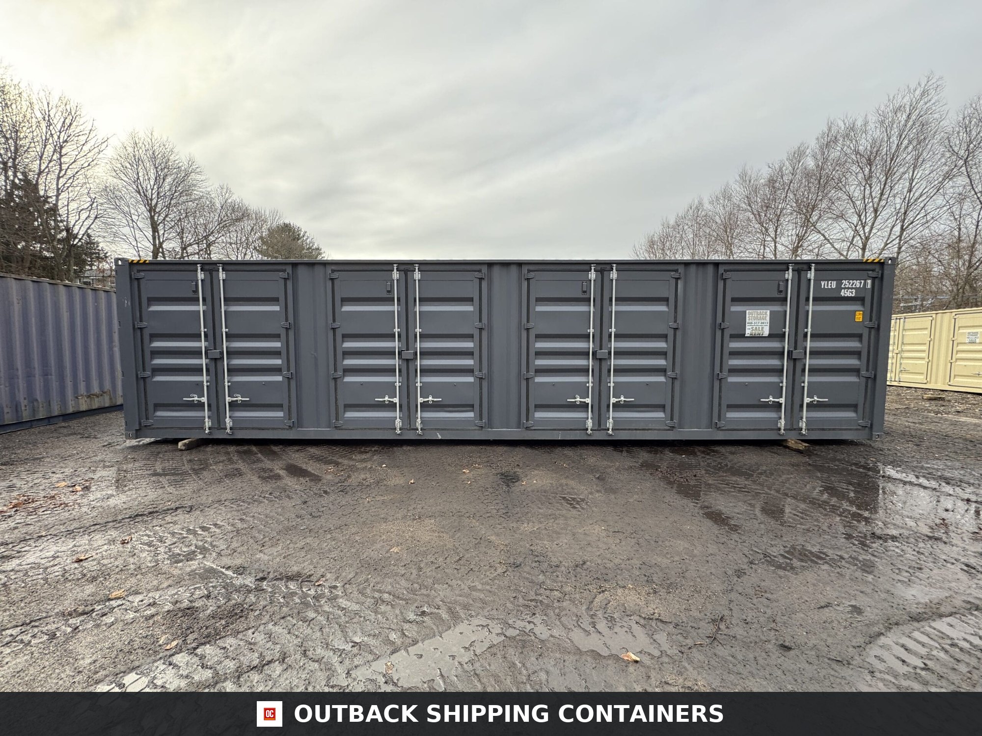 40ft New High Cube Shipping Container – Wind & Watertight – Dk Gray — 40ft — new (image 9 of 12)