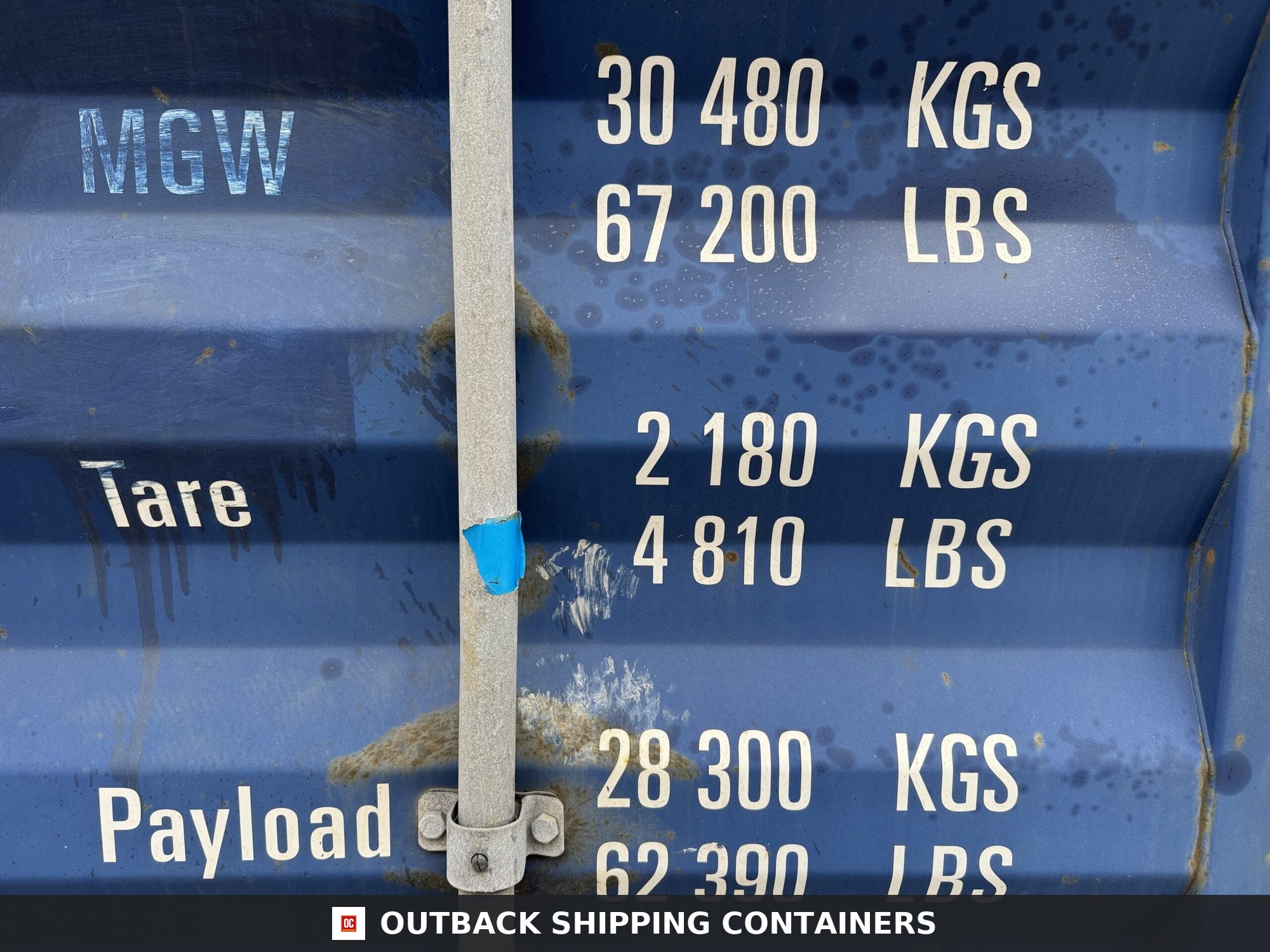 20ft Used Shipping Container – Wind & Watertight – Blue — 20ft — used (image 4 of 12)