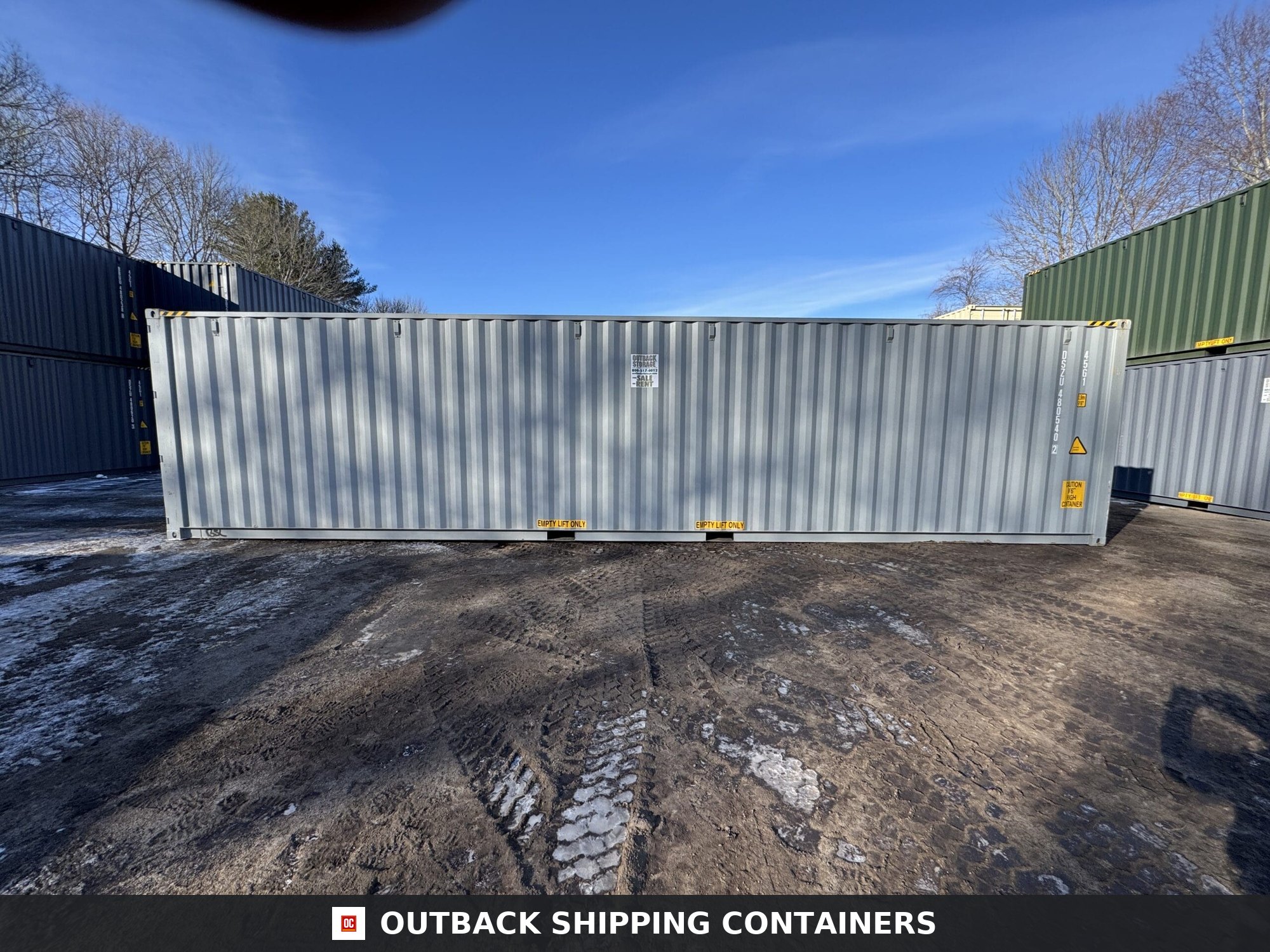 40ft New High Cube Shipping Container – Wind & Watertight – Gray — 40ft — new (image 8 of 12)