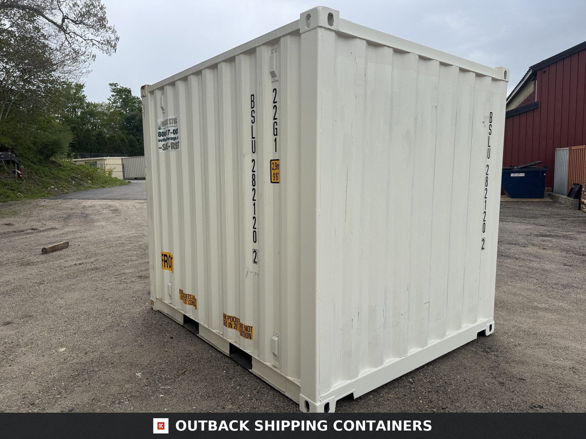 10ft New Shipping / Storage Container for Sale — Corner Casting and Frame Detail 10ft New Shipping / Storage Container – Wind & Watertight – White — 10ft — new (image 10 of 10)