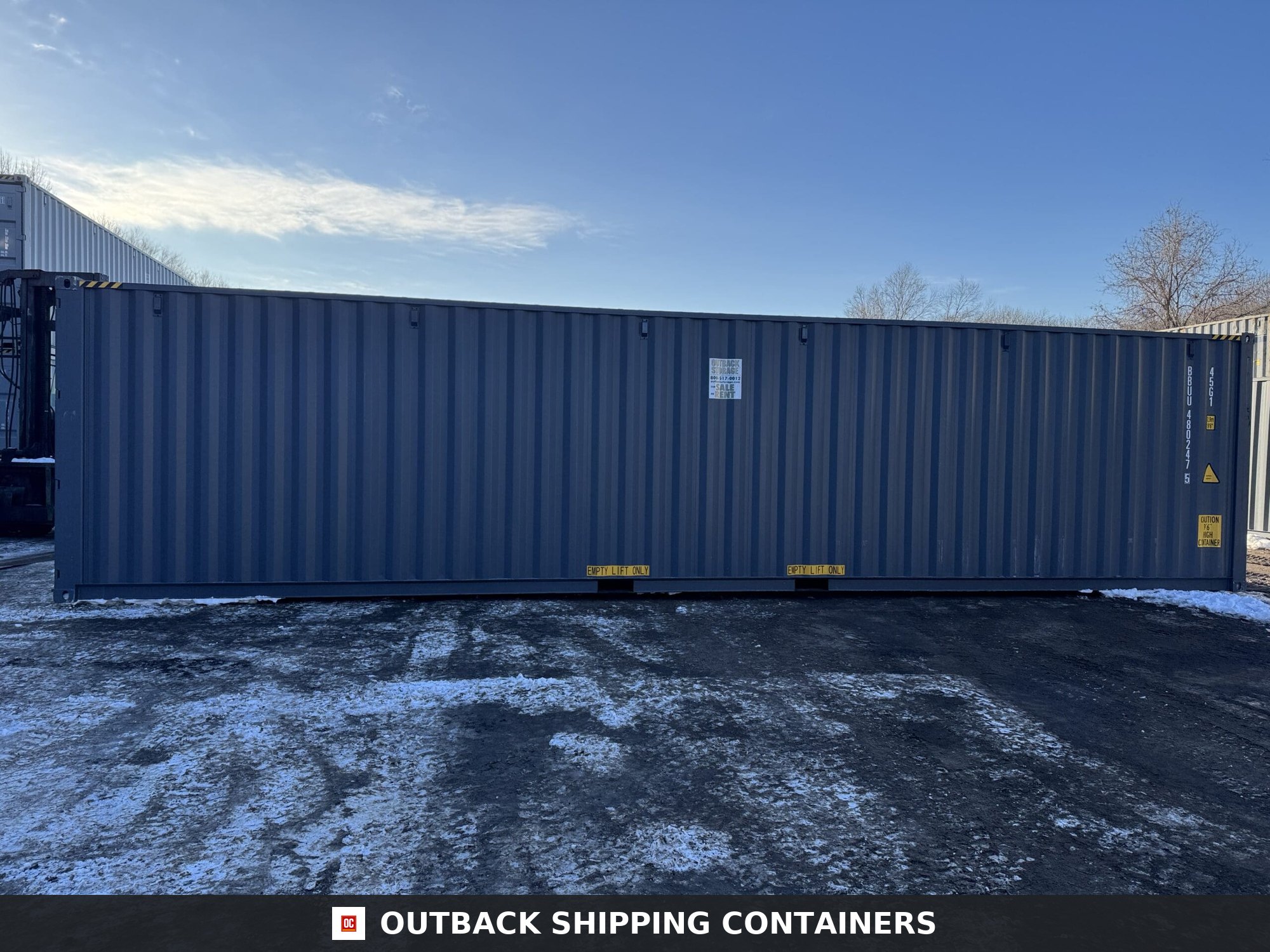 40ft New High Cube Shipping Container – Wind & Watertight – Gray — 40ft — new (image 10 of 12)