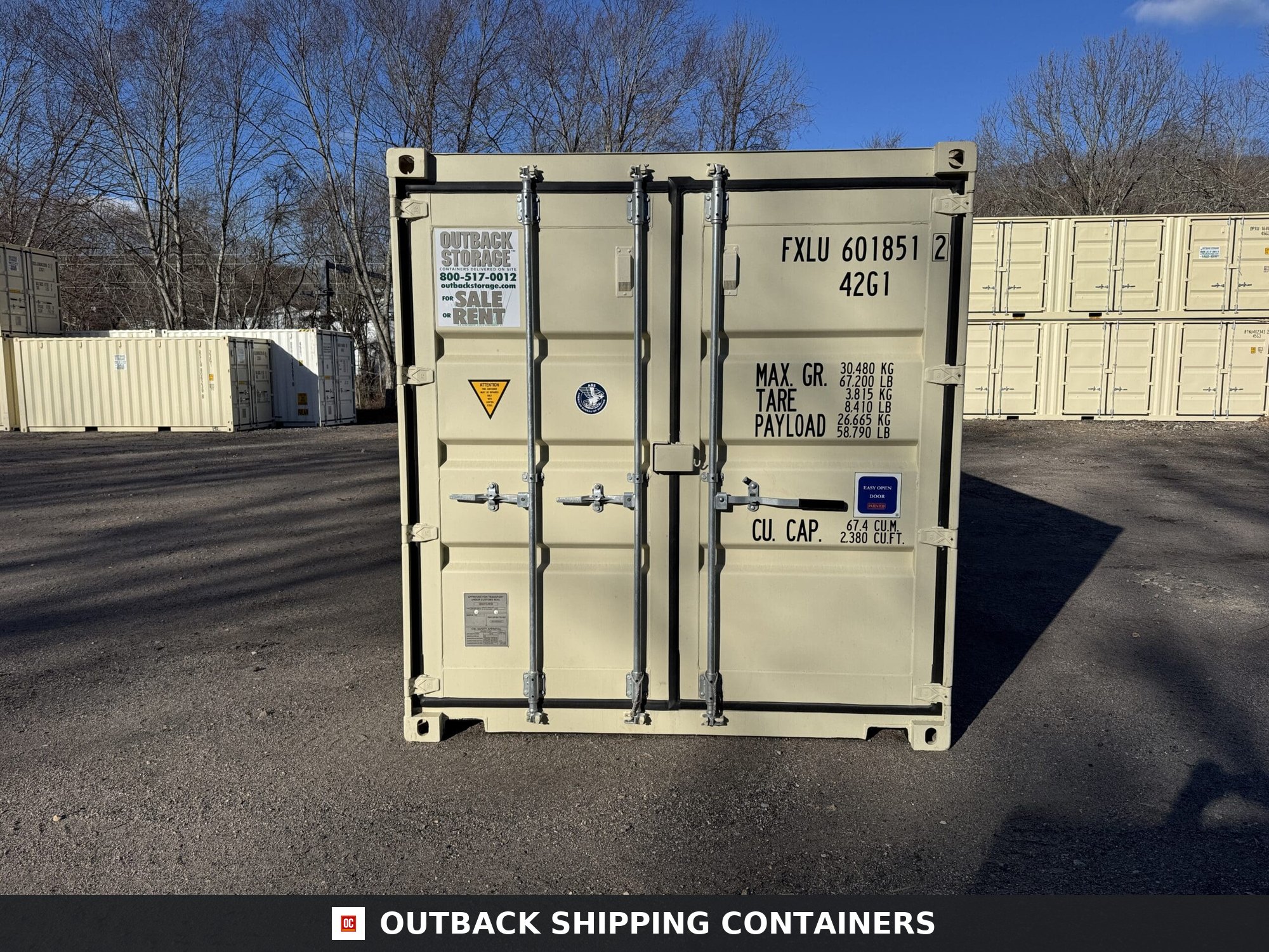 40ft New Shipping Container – Wind & Watertight – Beige — 40ft — new (image 3 of 12)