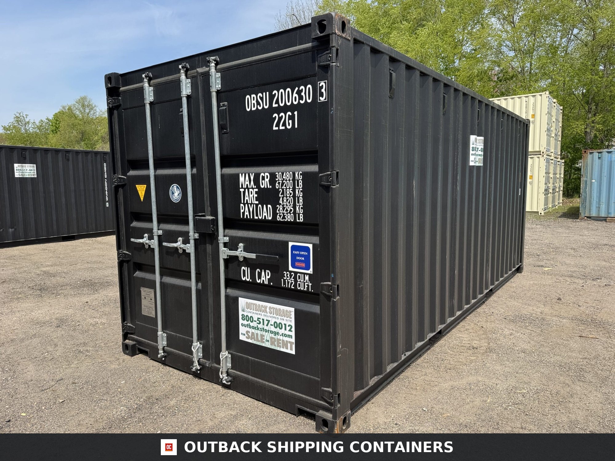 20ft New Shipping Container – Wind & Watertight – Black — 20ft — new (image 7 of 12)