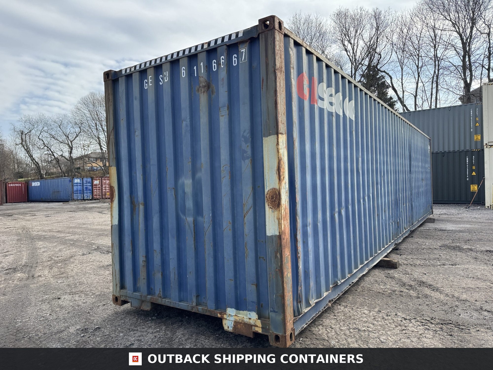 40ft Used High Cube Shipping Container – Wind & Watertight – Blue — 40ft — used (image 10 of 12)
