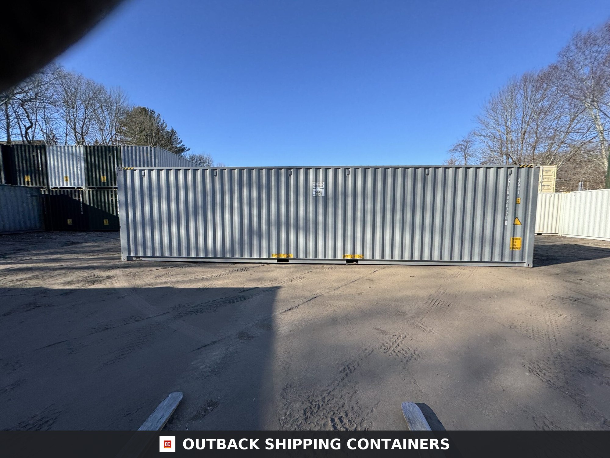 40ft New High Cube Shipping Container – Wind & Watertight – Gray — 40ft — new (image 9 of 12)