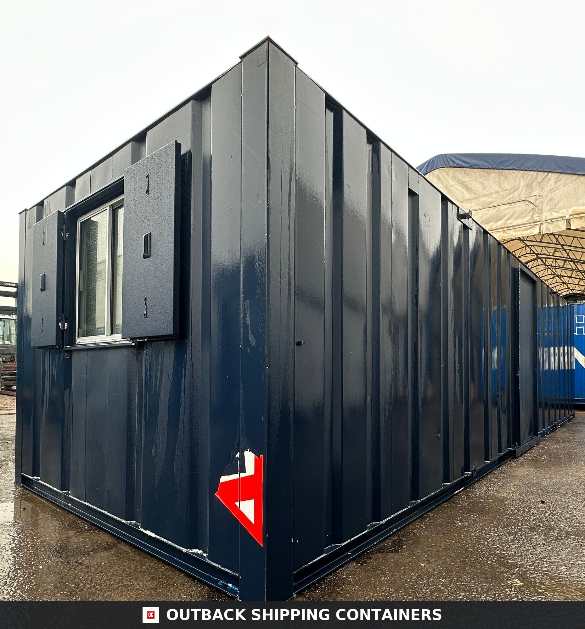 32x10ft for Sale — Door and Entry Detail | Outback Shipping Containers 32x10ft — Canteen / Office — 2 Rooms — Building Site Accommodation — Portable Anti-Vandal - image 7