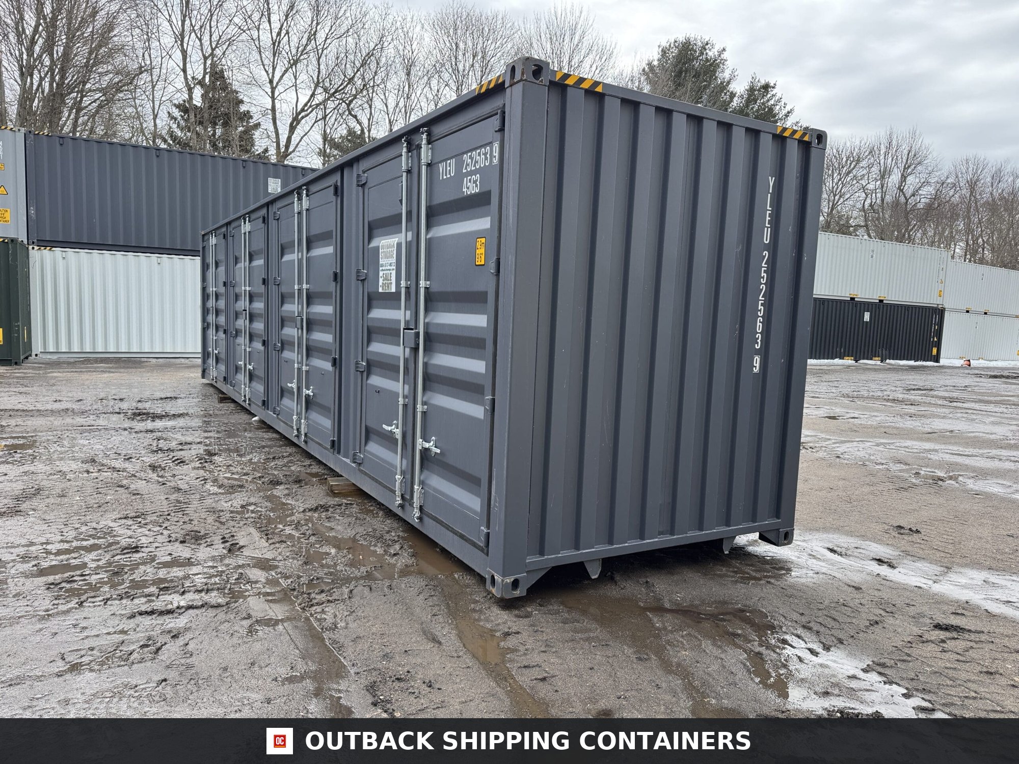 40ft New High Cube Shipping Container – Wind & Watertight – Dk Gray — 40ft — new (image 10 of 12)