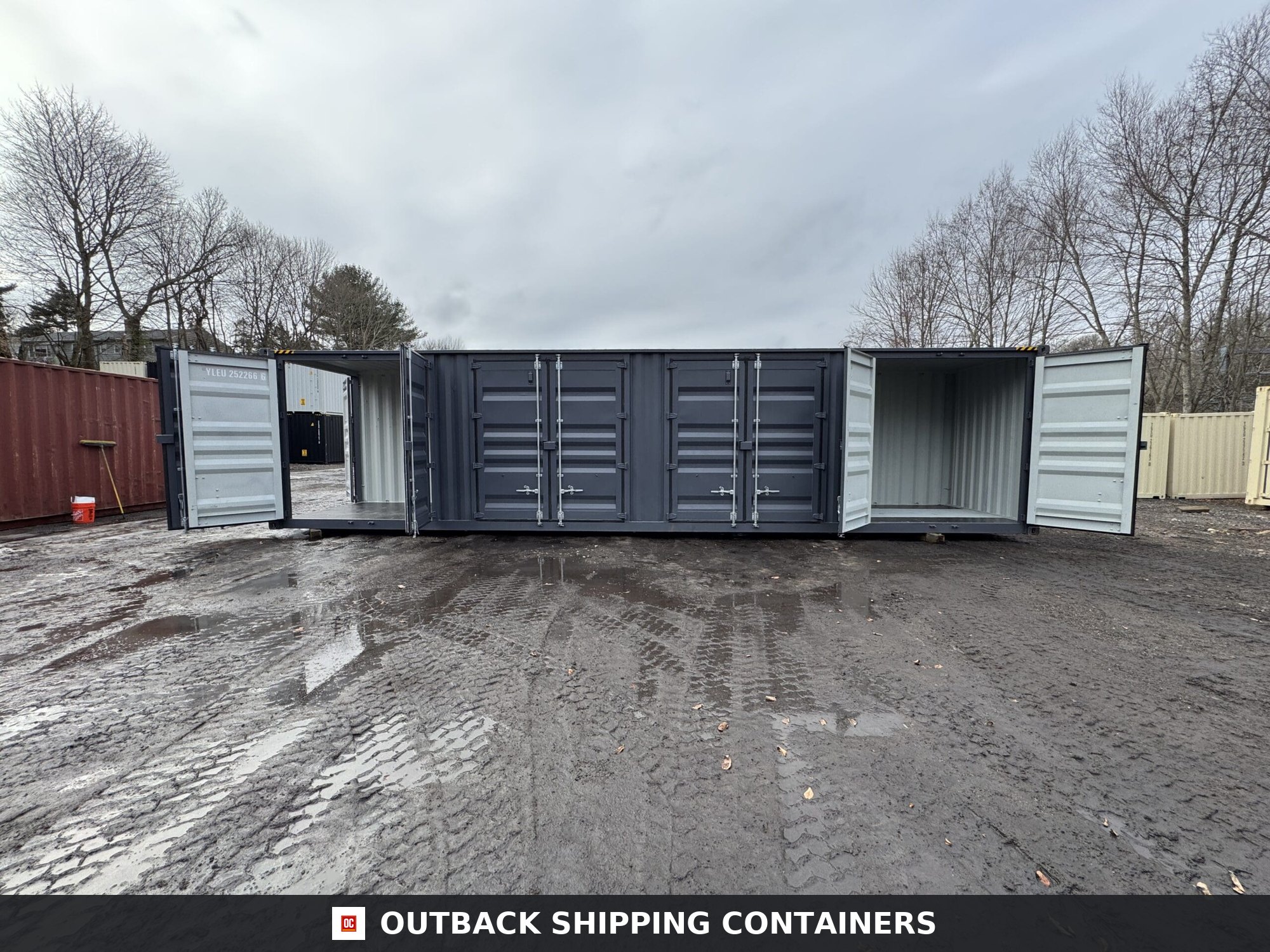 40ft New High Cube Shipping Container – Wind & Watertight – Dk Gray — 40ft — new (image 1 of 12)