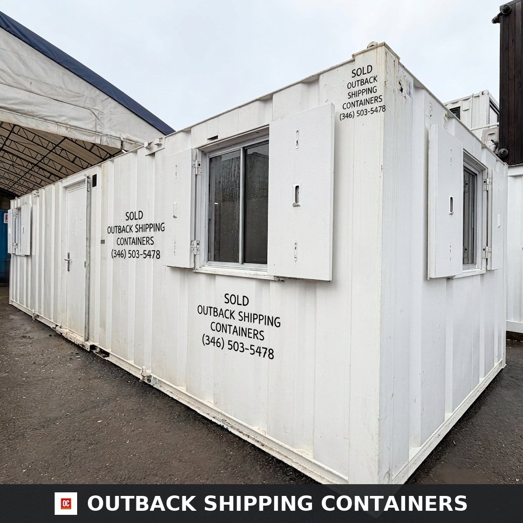 32x10ft for Sale — Side Profile View | Outback Shipping Containers 32x10ft — Canteen / Office — Building Site Accommodation — Portable Anti-Vandal - image 1